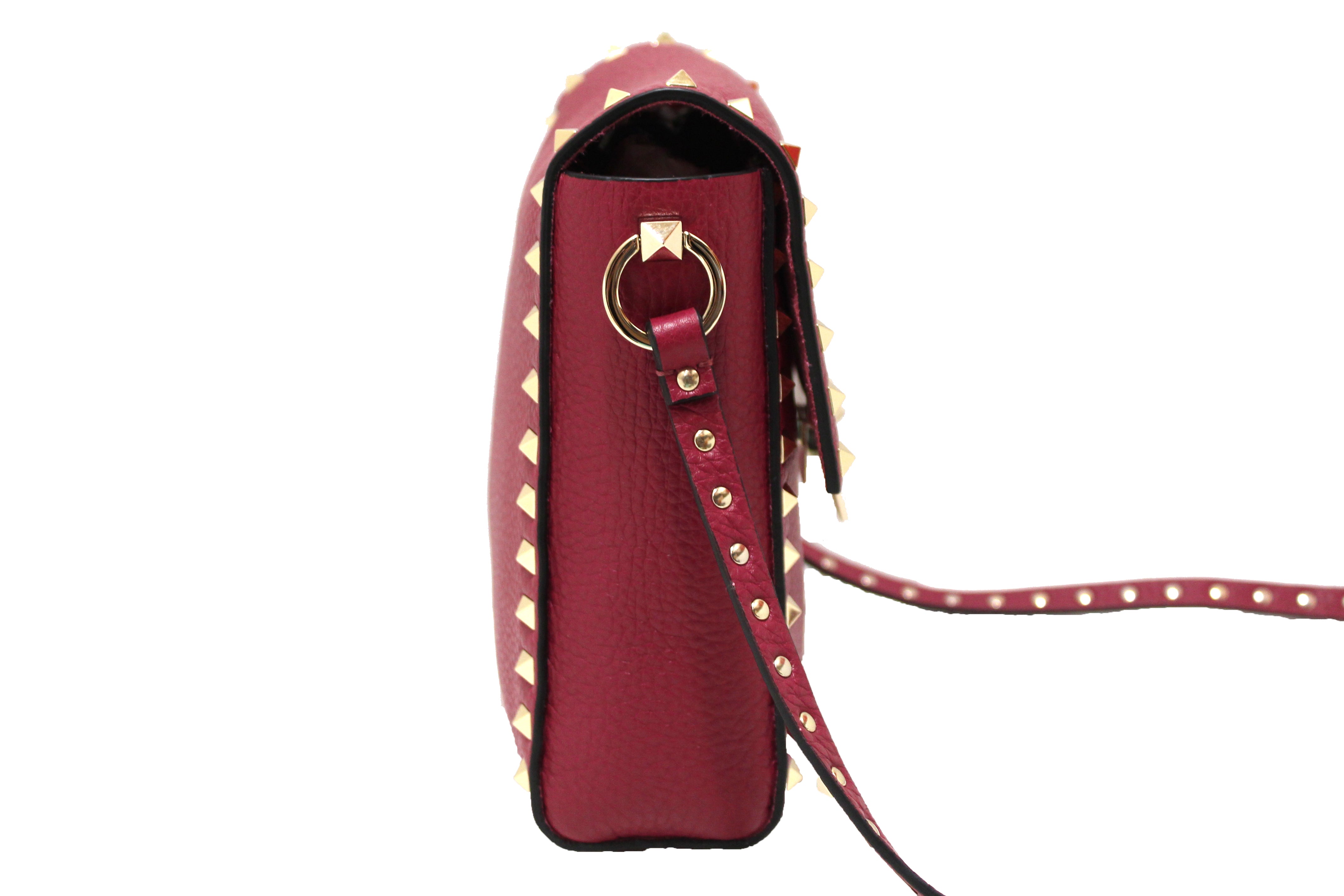 Valentino Rockstud Flip Lock Messenger Bag Leather Small at