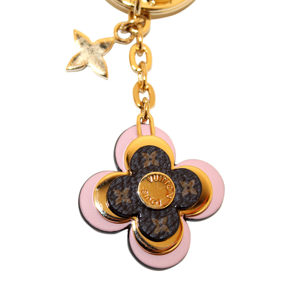 Authentic Louis Vuitton Monogram Blooming Flowers BB Bag Charm Key Holder  Pink