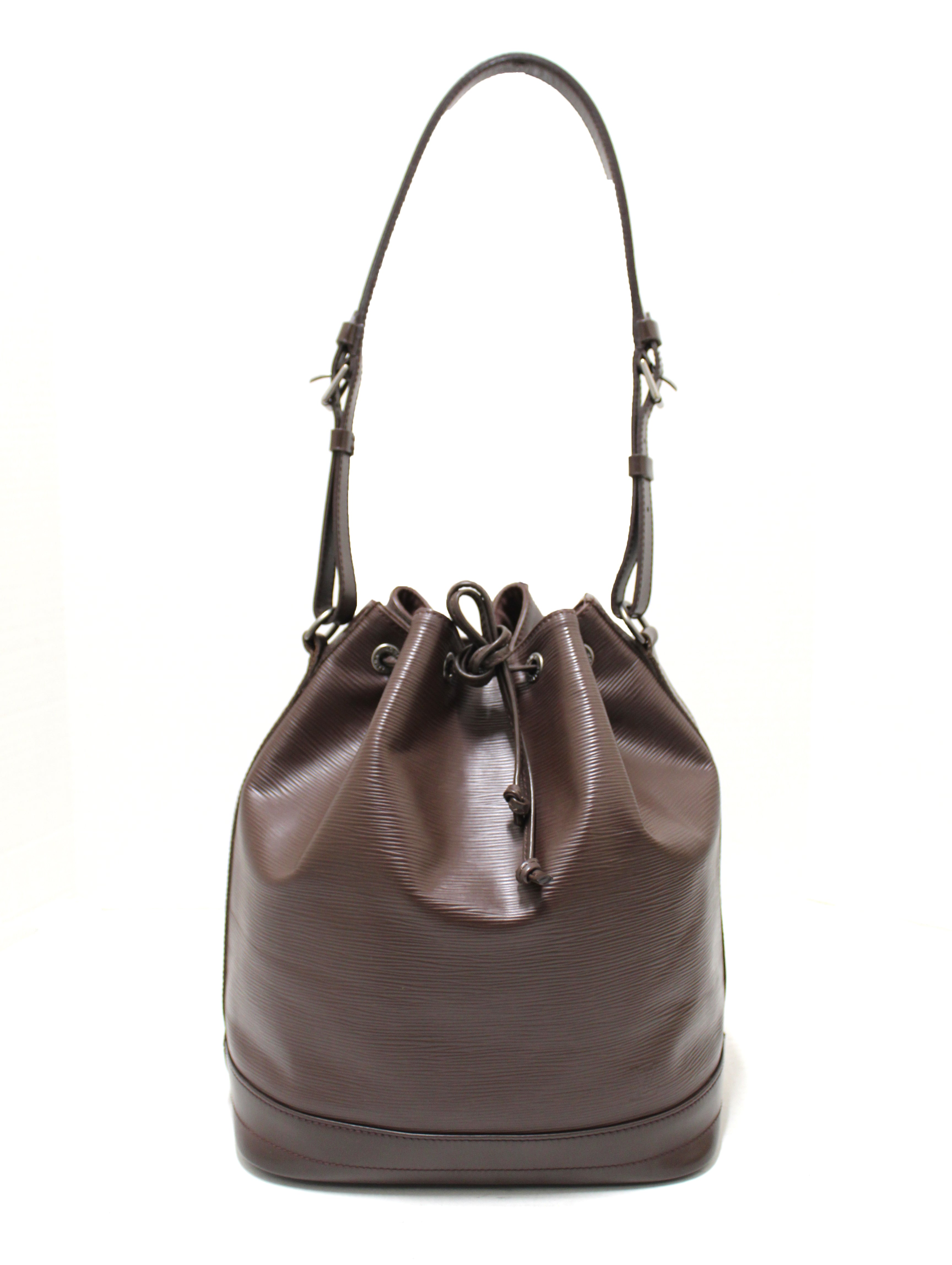 Authentic Louis Vuitton Epi Brown Leather Large Noe Shoulder Bag