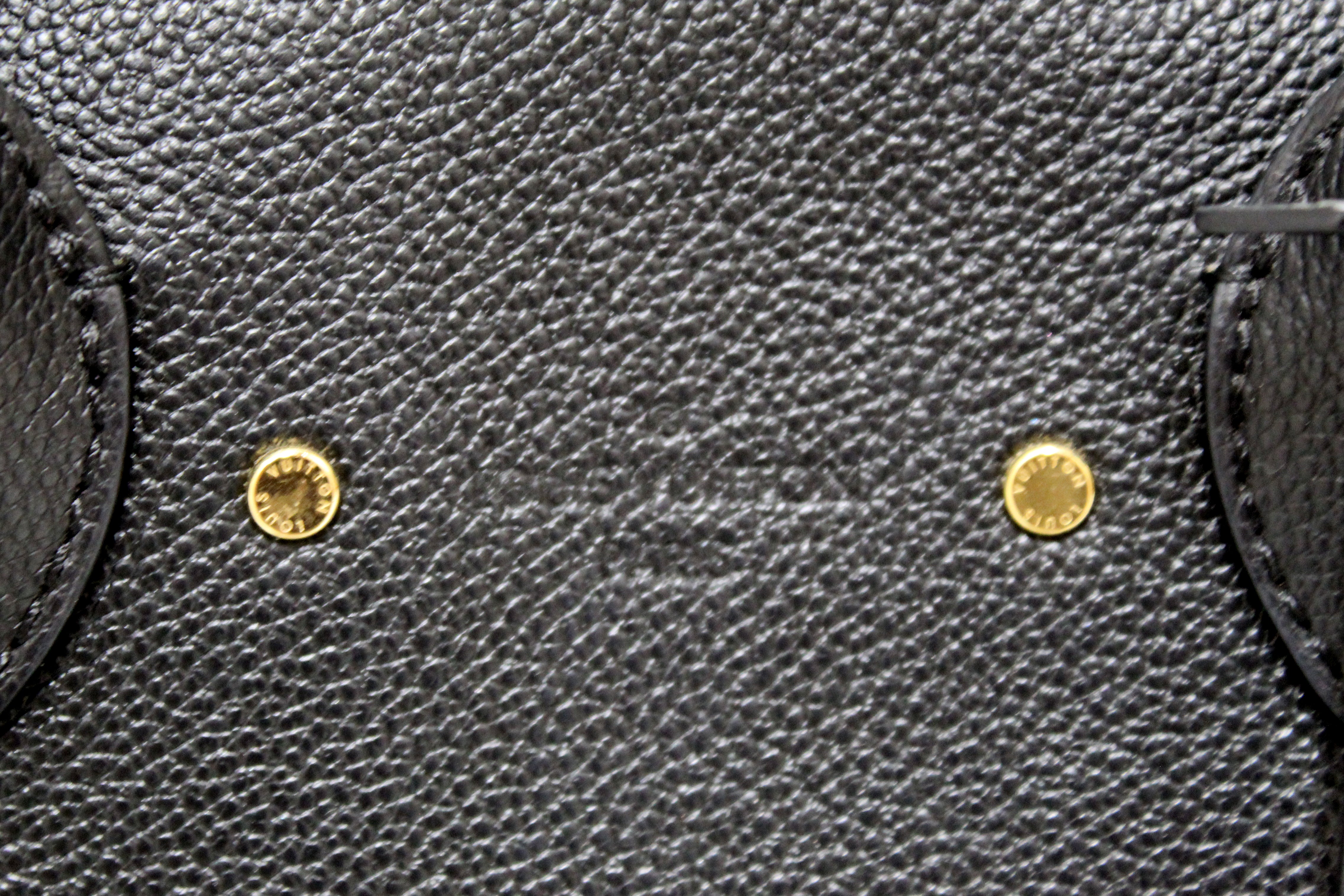 Authentic Louis Vuitton Black Monogram Empreinte Leather Pont Neuf GM Bag