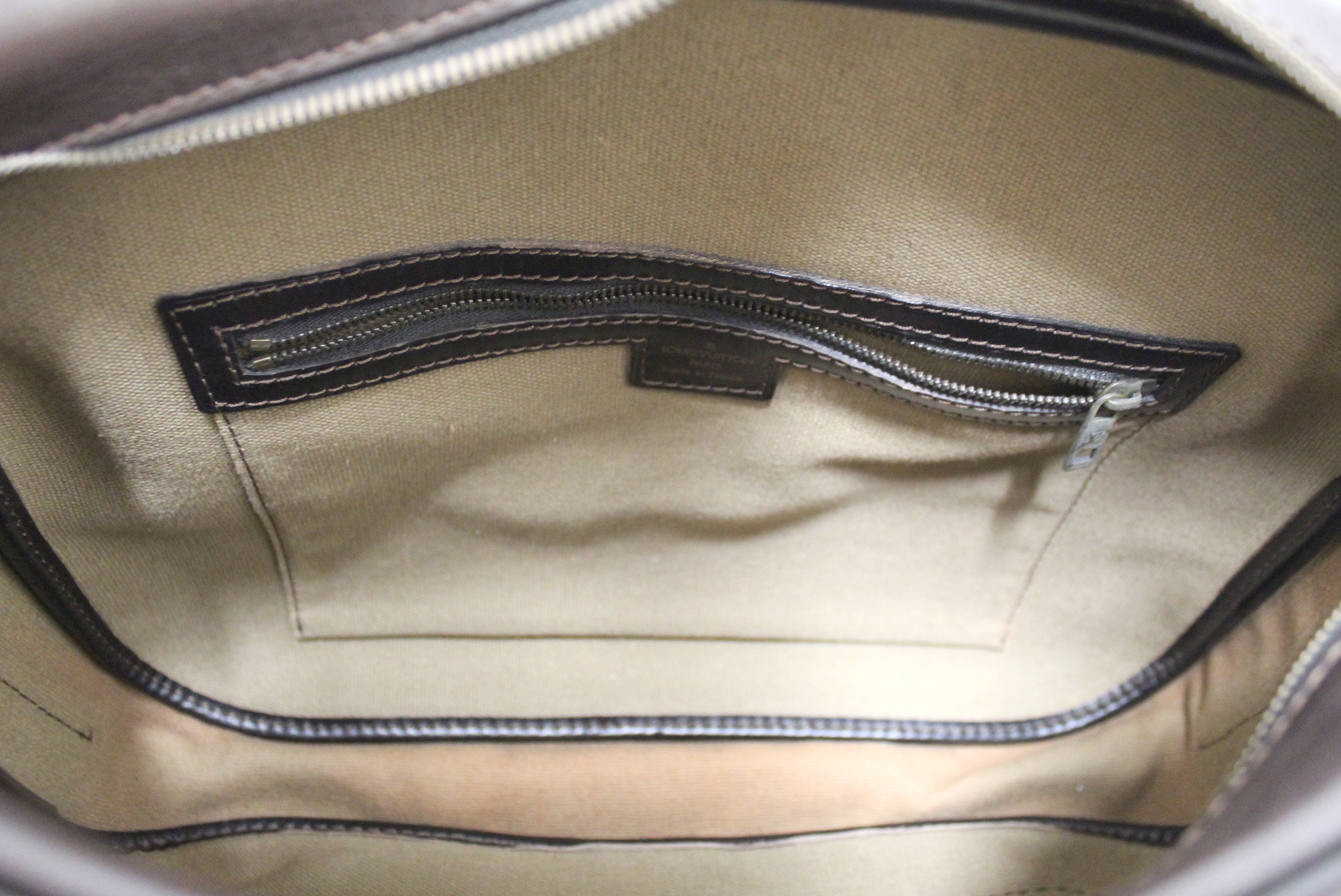 Louis Vuitton, Bags, Louis Vuitton Utah Yuma Shoulder Bag Pochette Calf  Leather Cafe Dark Brown Tea M