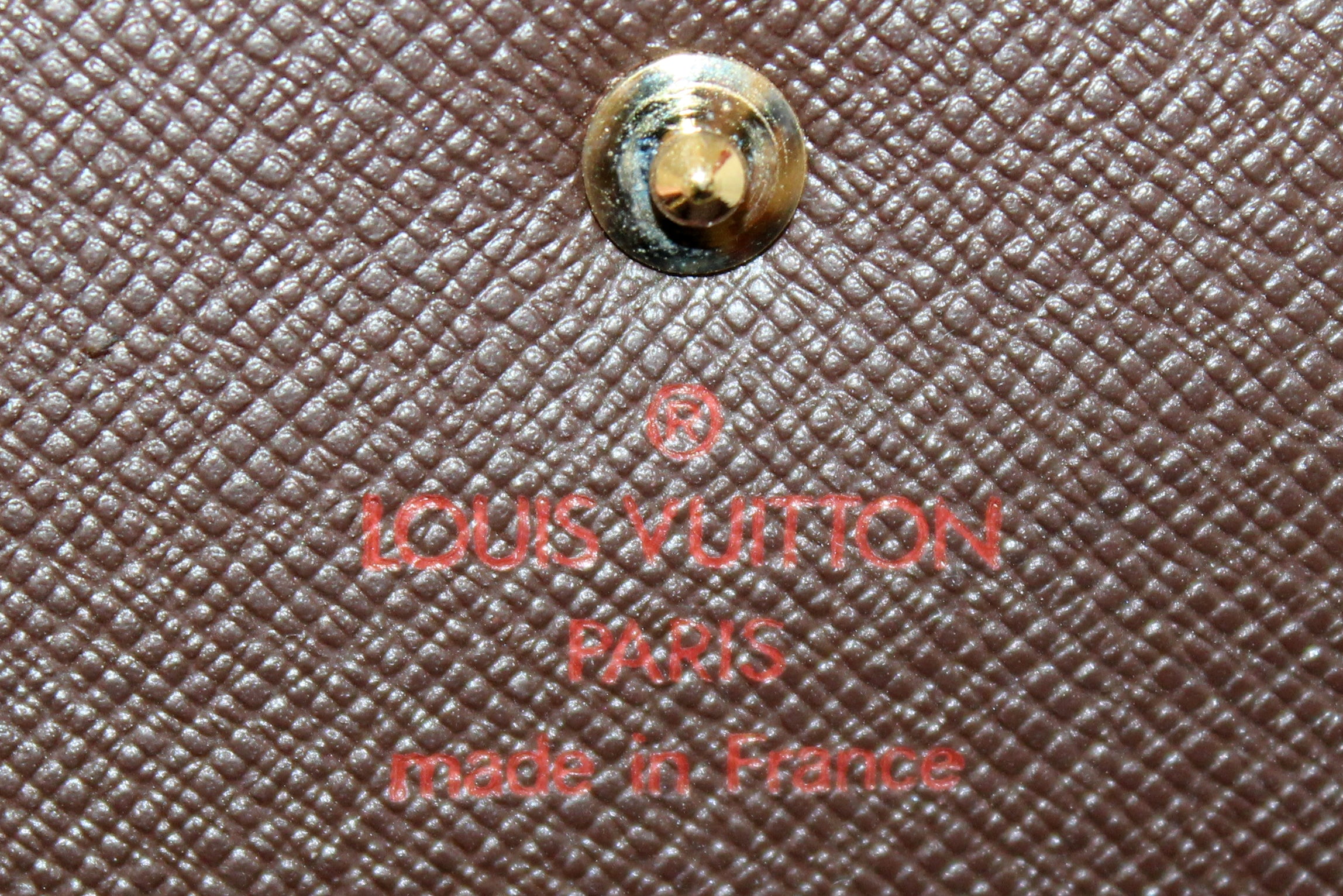 Authentic Louis Vuitton Damier Ebene Canvas Sarah Wallet