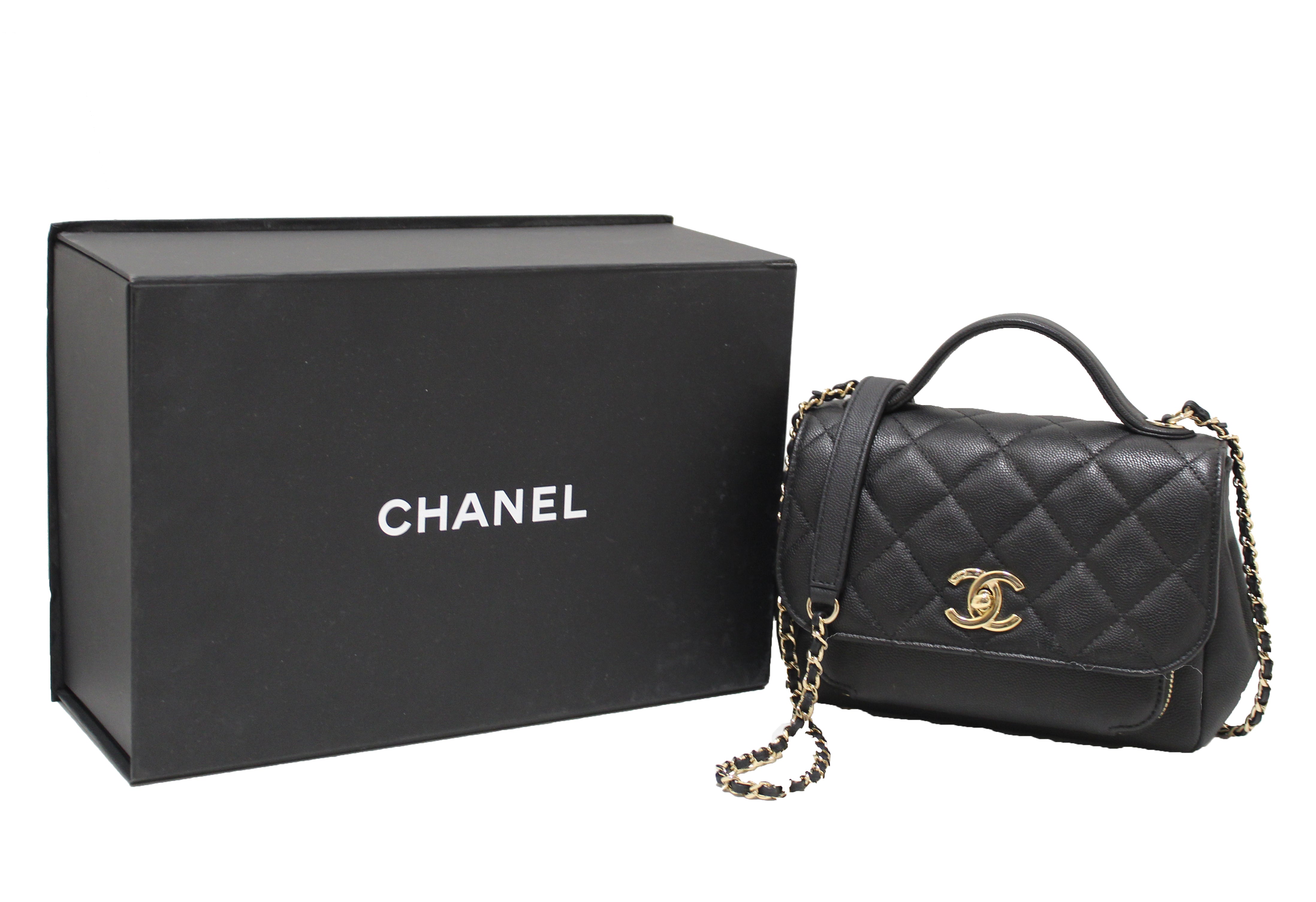 Business affinity leather handbag Chanel Black in Leather - 31302459