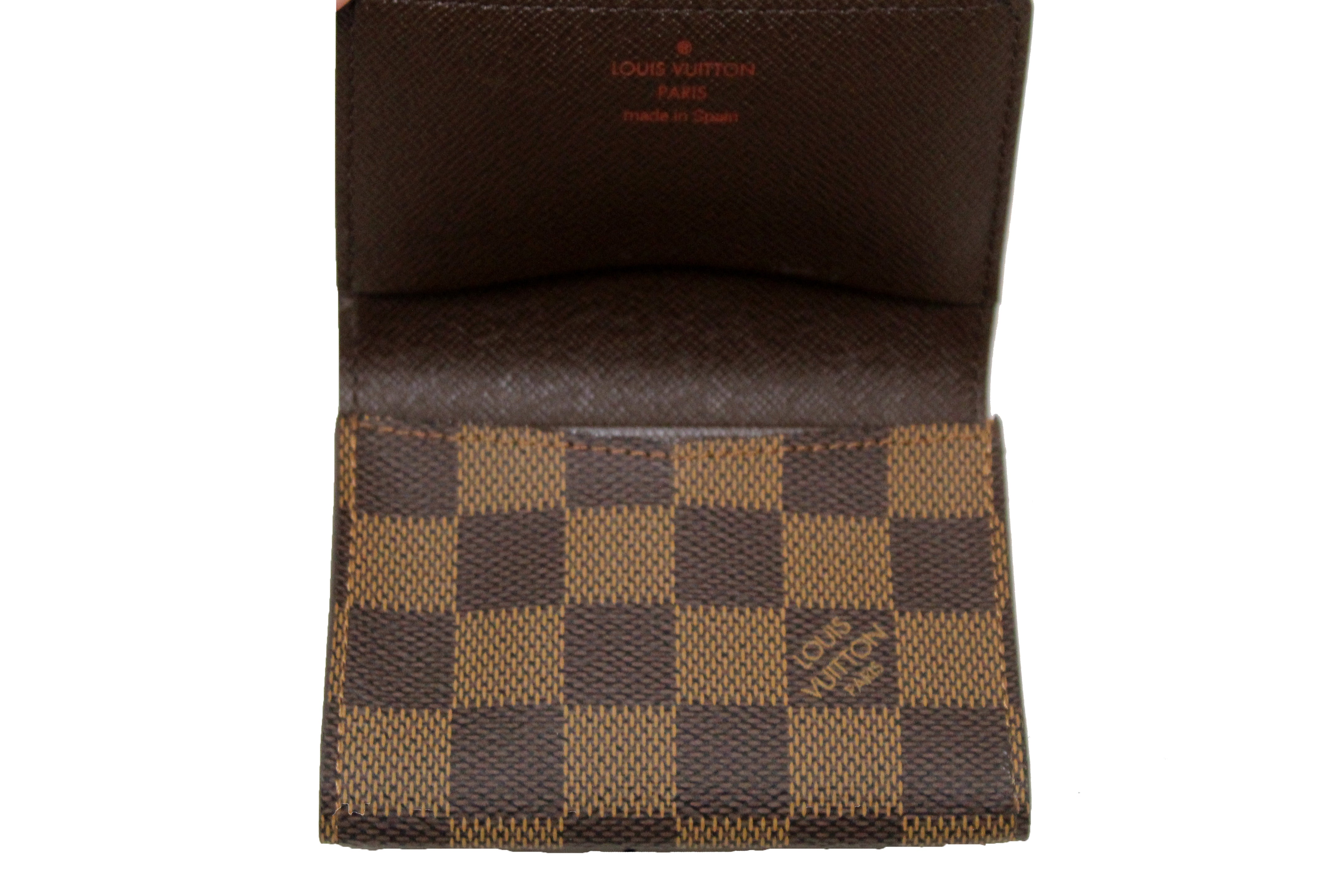 Authentic Louis Vuitton Damier Ebene Envelope Card Holder