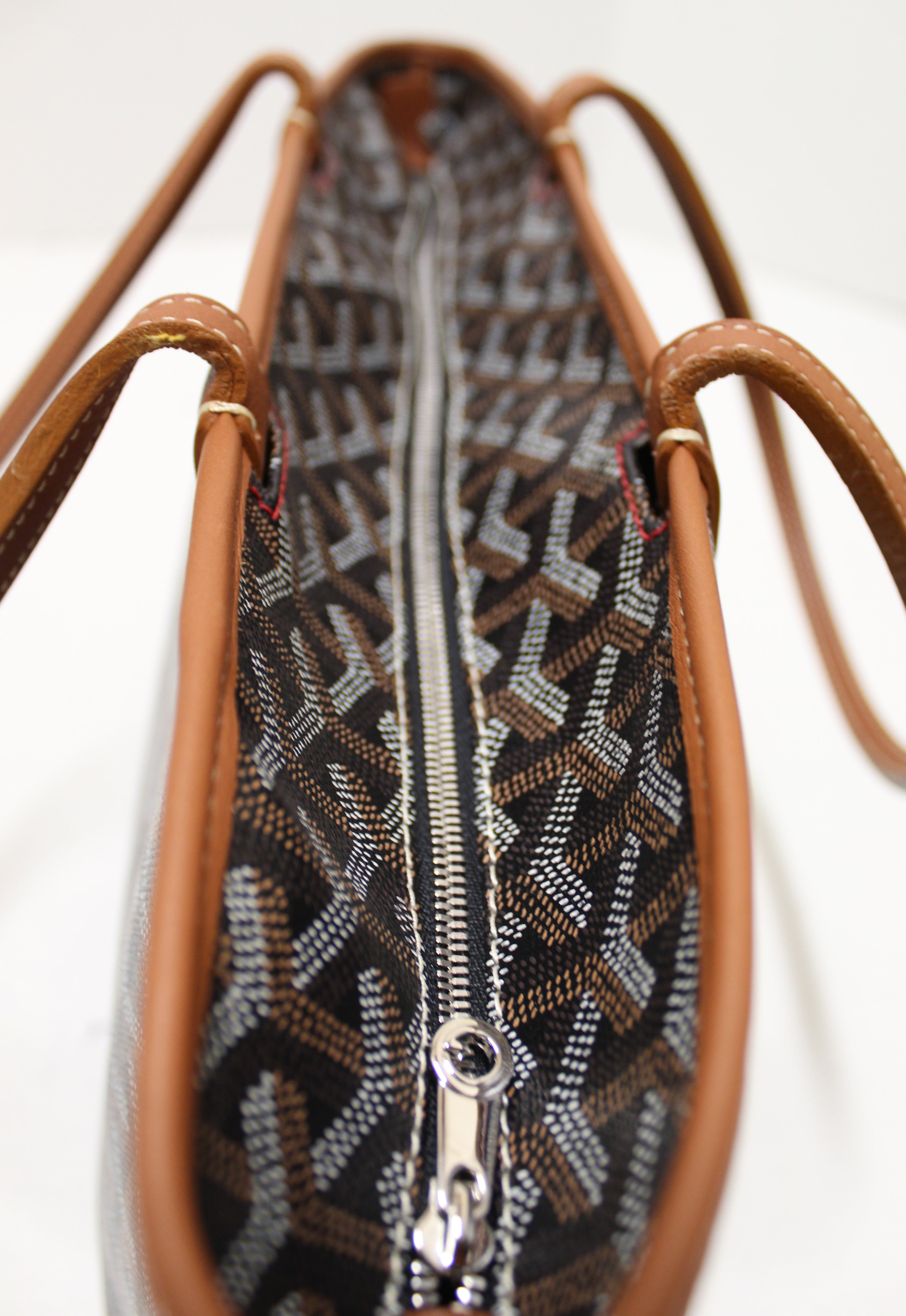 Goyard Tote Bag Black And Brown Goyard Mini Anjou Tote Bag Black