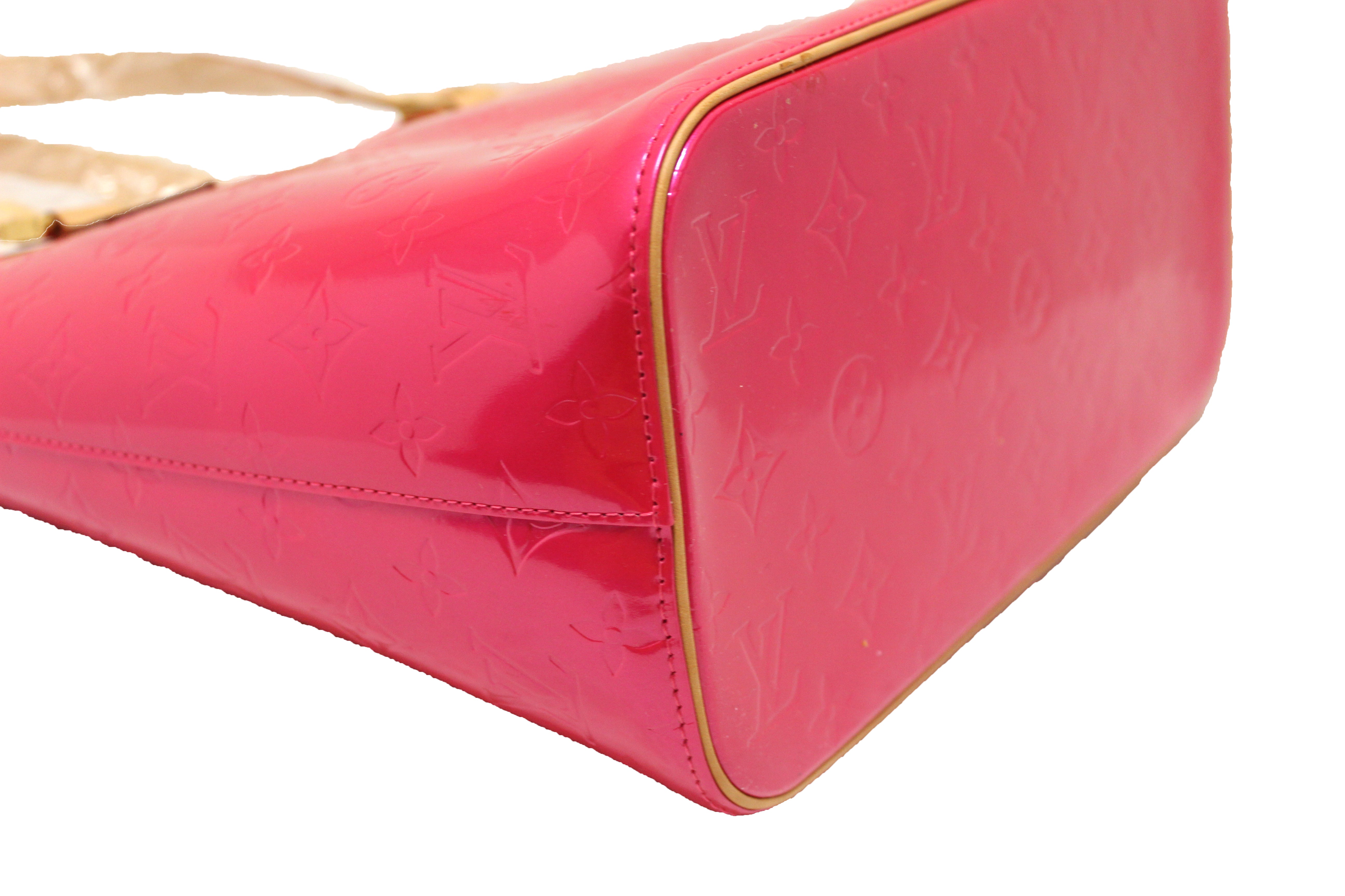 Authentic New Louis Vuitton Fuchsia Hot Pink Vernis Leather Houston Shoulder Bag