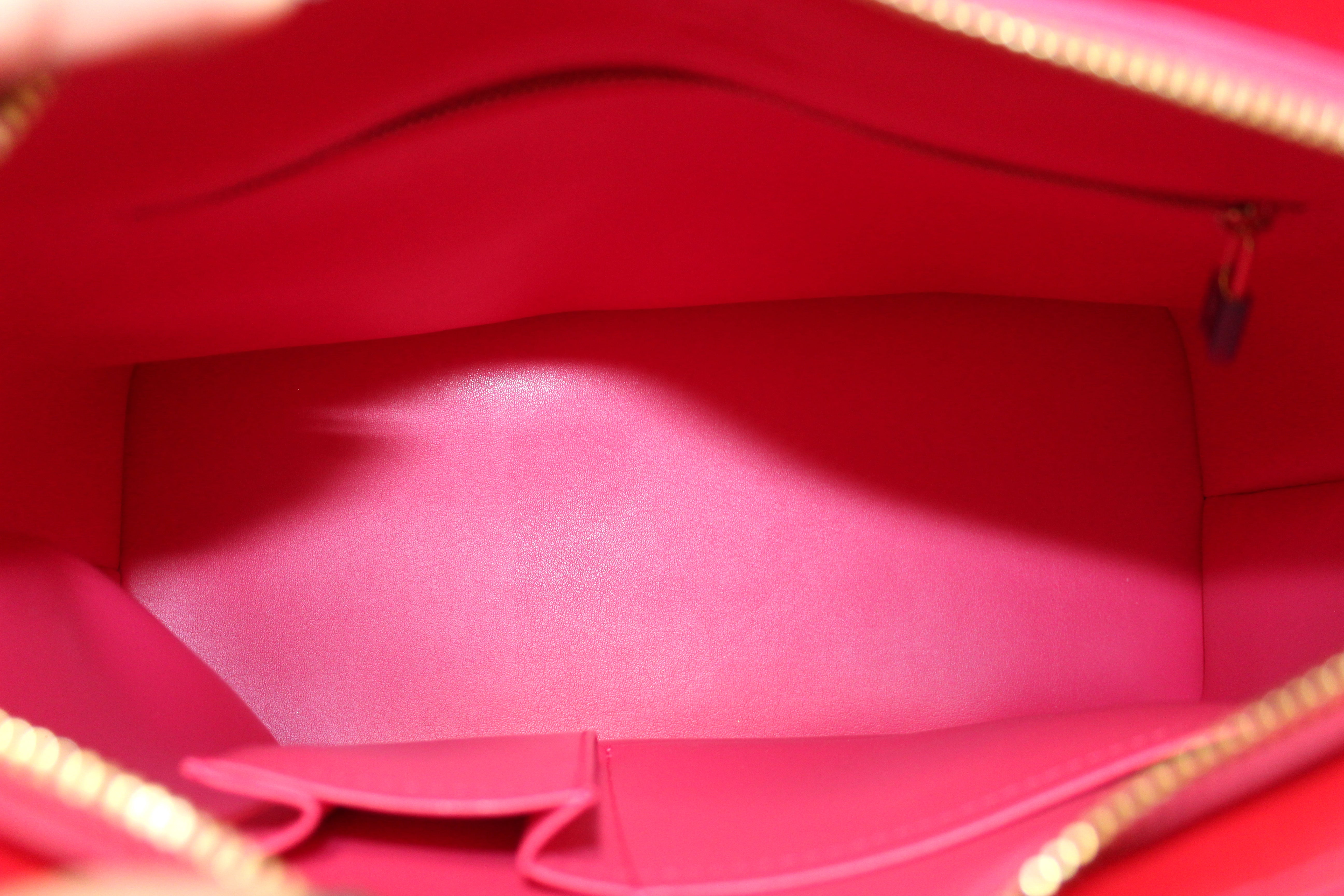 Authentic New Louis Vuitton Fuchsia Hot Pink Vernis Leather Houston Shoulder Bag