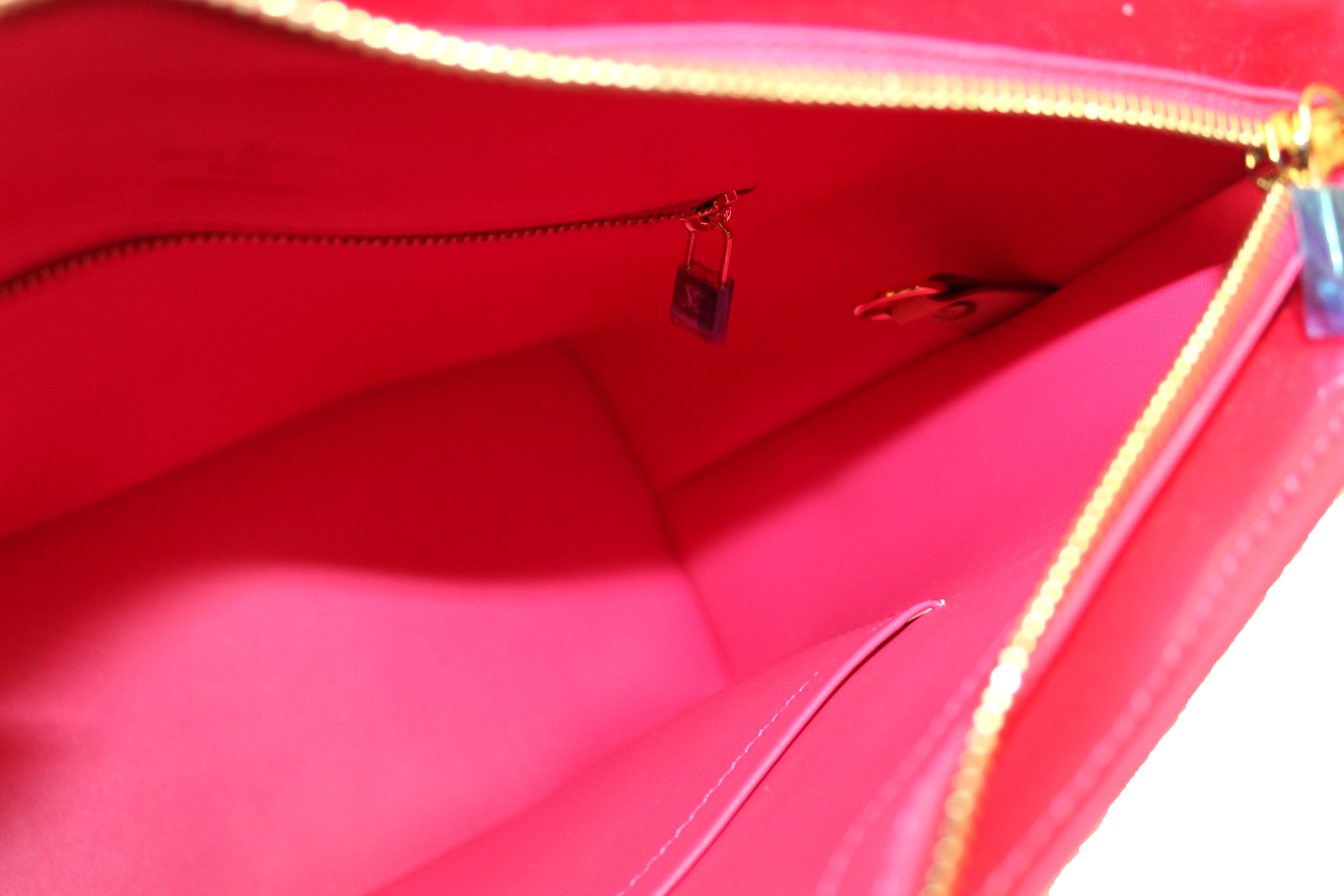 Authentic New Louis Vuitton Fuchsia Hot Pink Vernis Leather Houston  Shoulder Bag