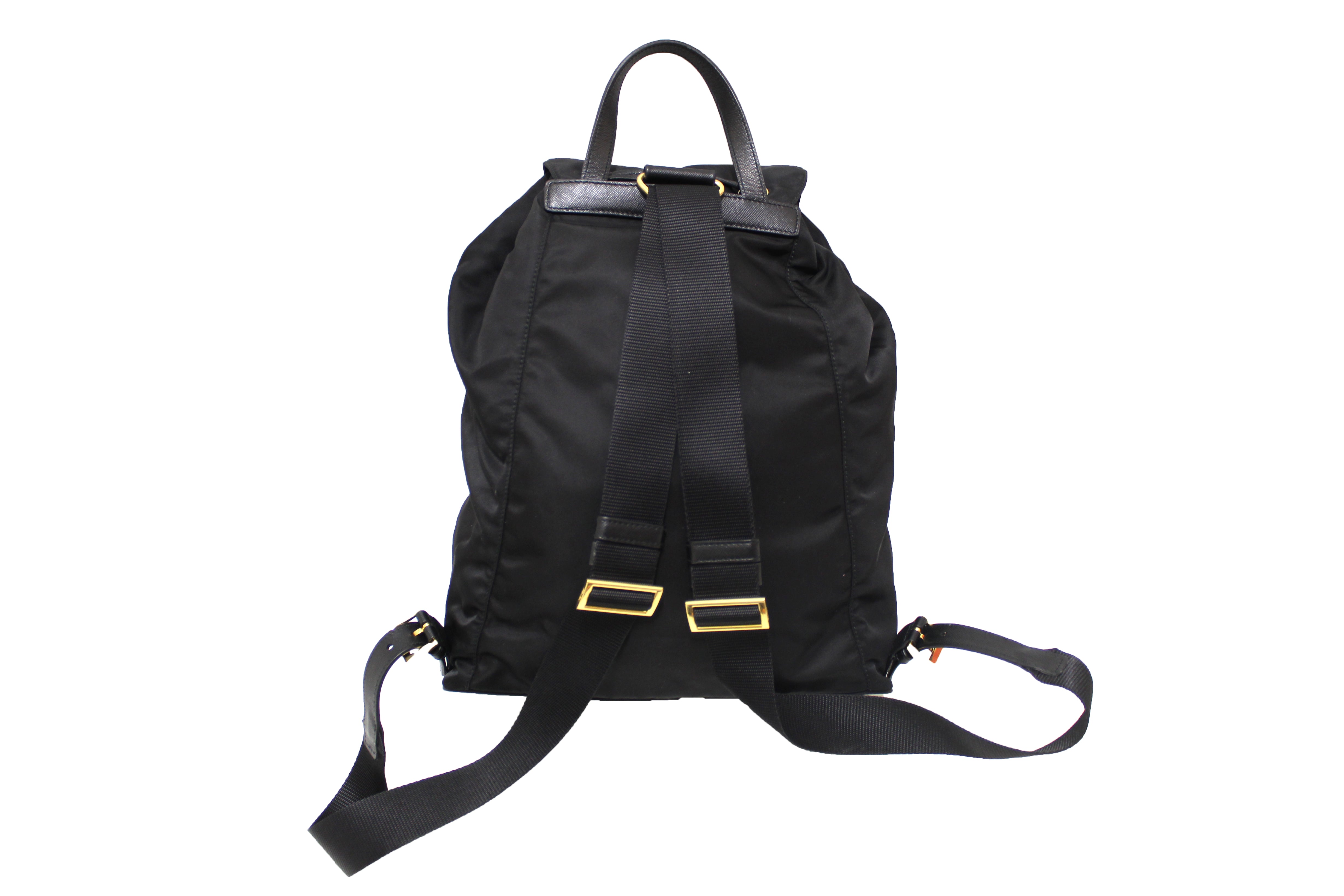 Authentic Prada Black Tessuto Nylon Robot Backpack