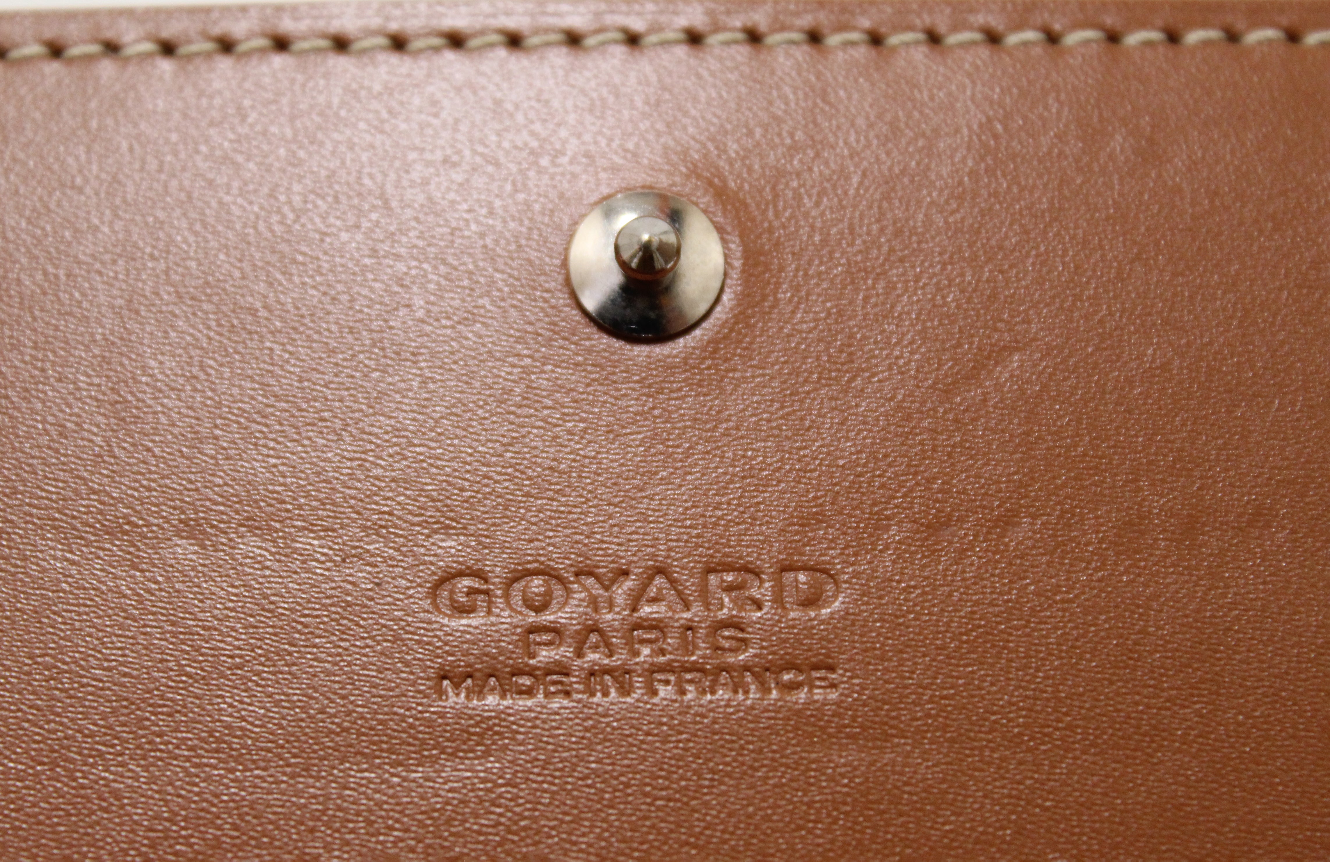 GOYARD Coated Canvas Varenne Continental Wallet Silver Buckle Shoulder Bag  Black