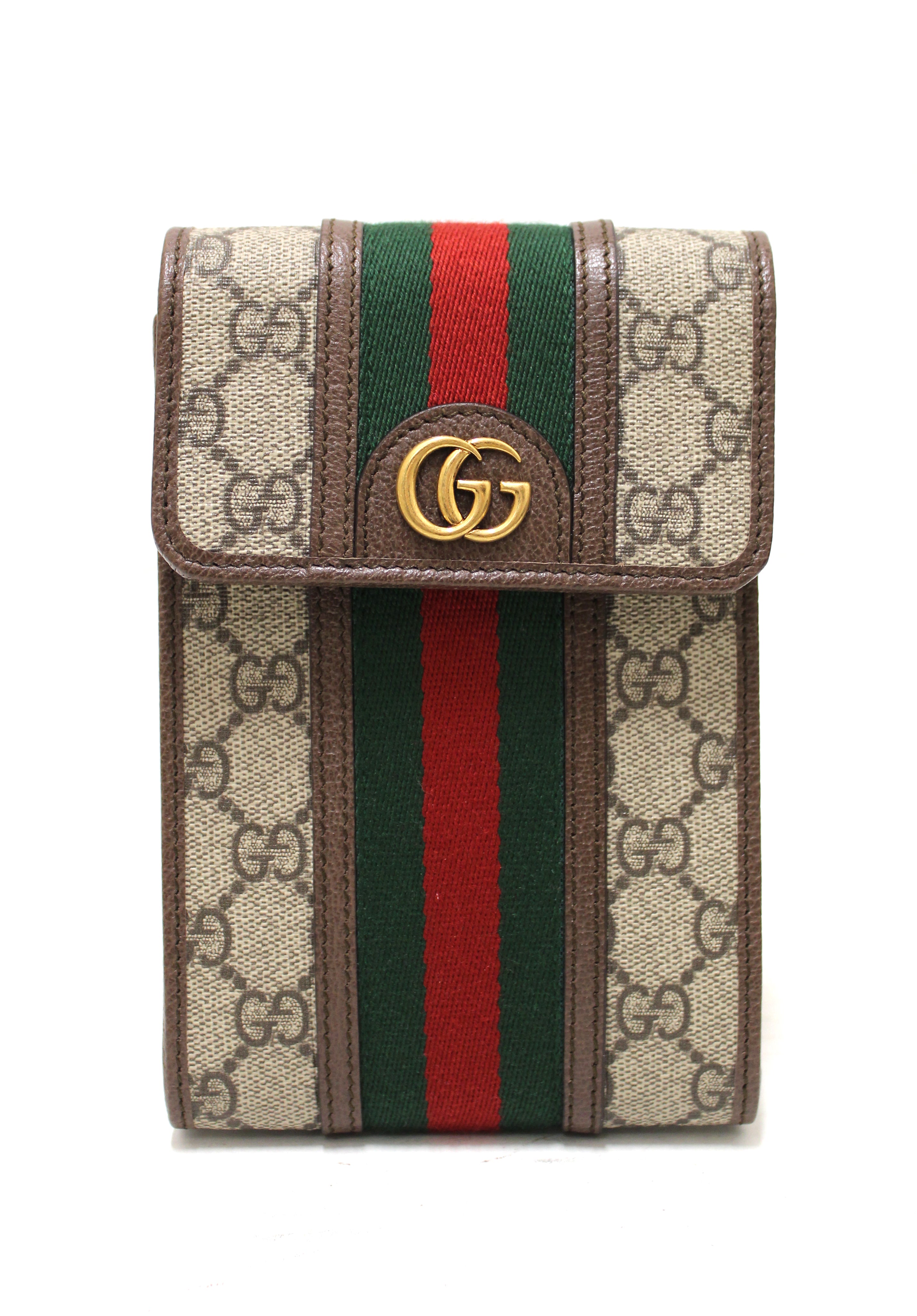 Gucci GG Ophidia Phone Canvas Cross-body Wallet in Natural