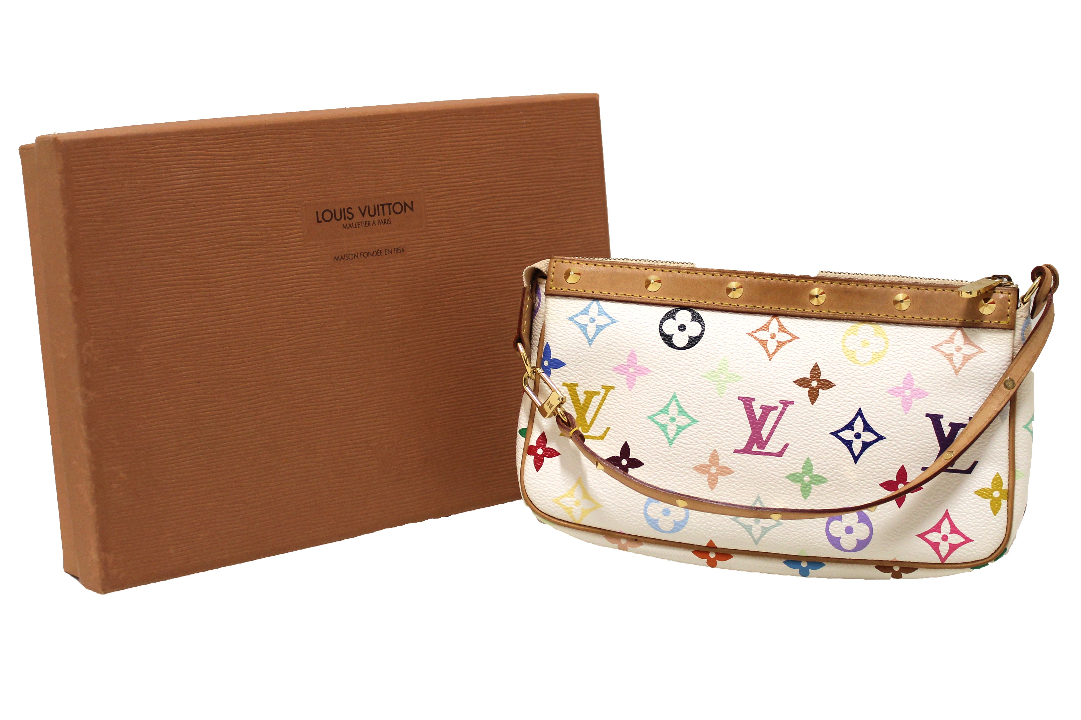 Louis Vuitton Monogram Multicolor Pochette Accessoires - White Mini Bags,  Handbags - LOU804895