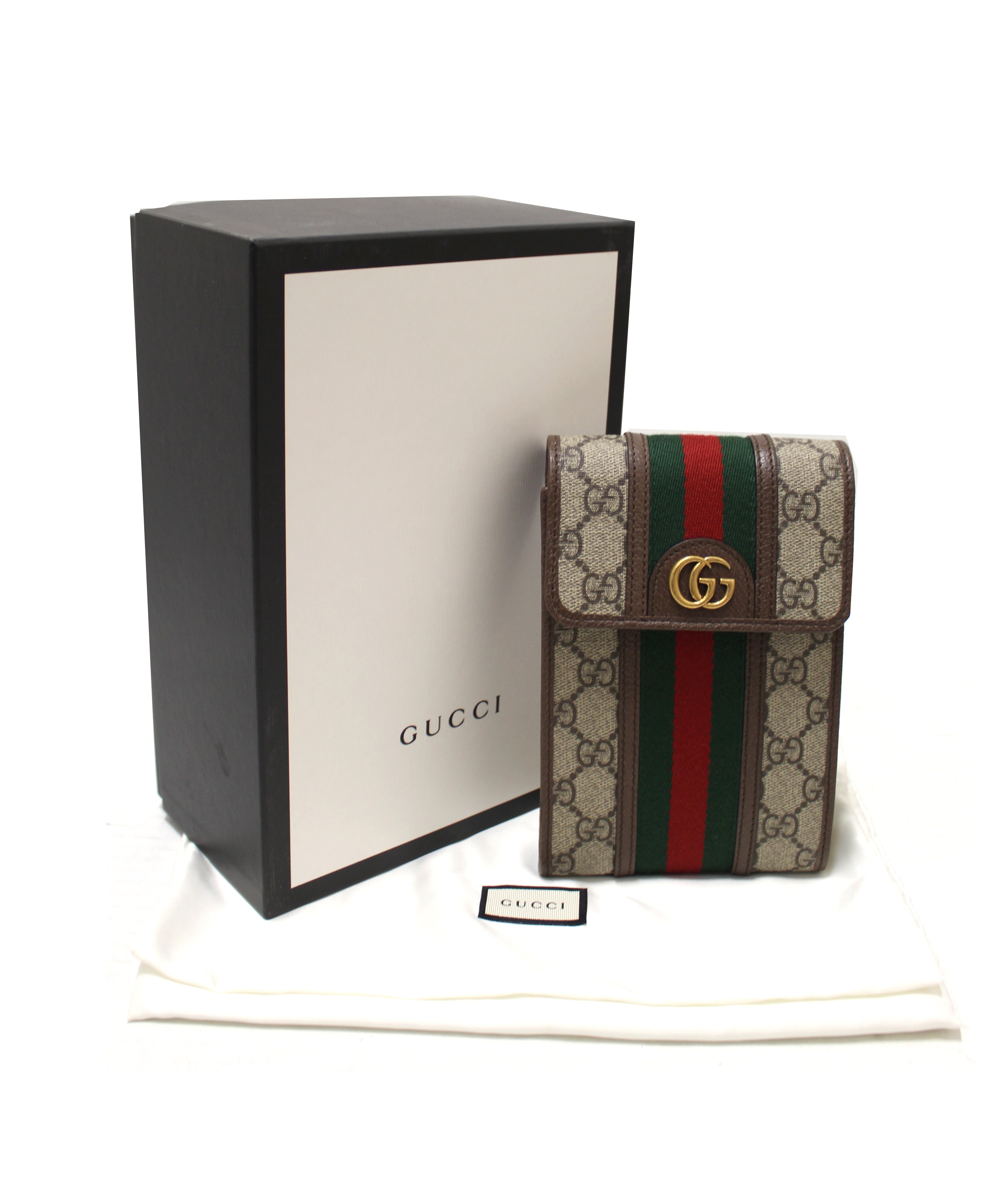 Authentic Gucci Ophidia GG Mini Phone Case Crossbody Bag