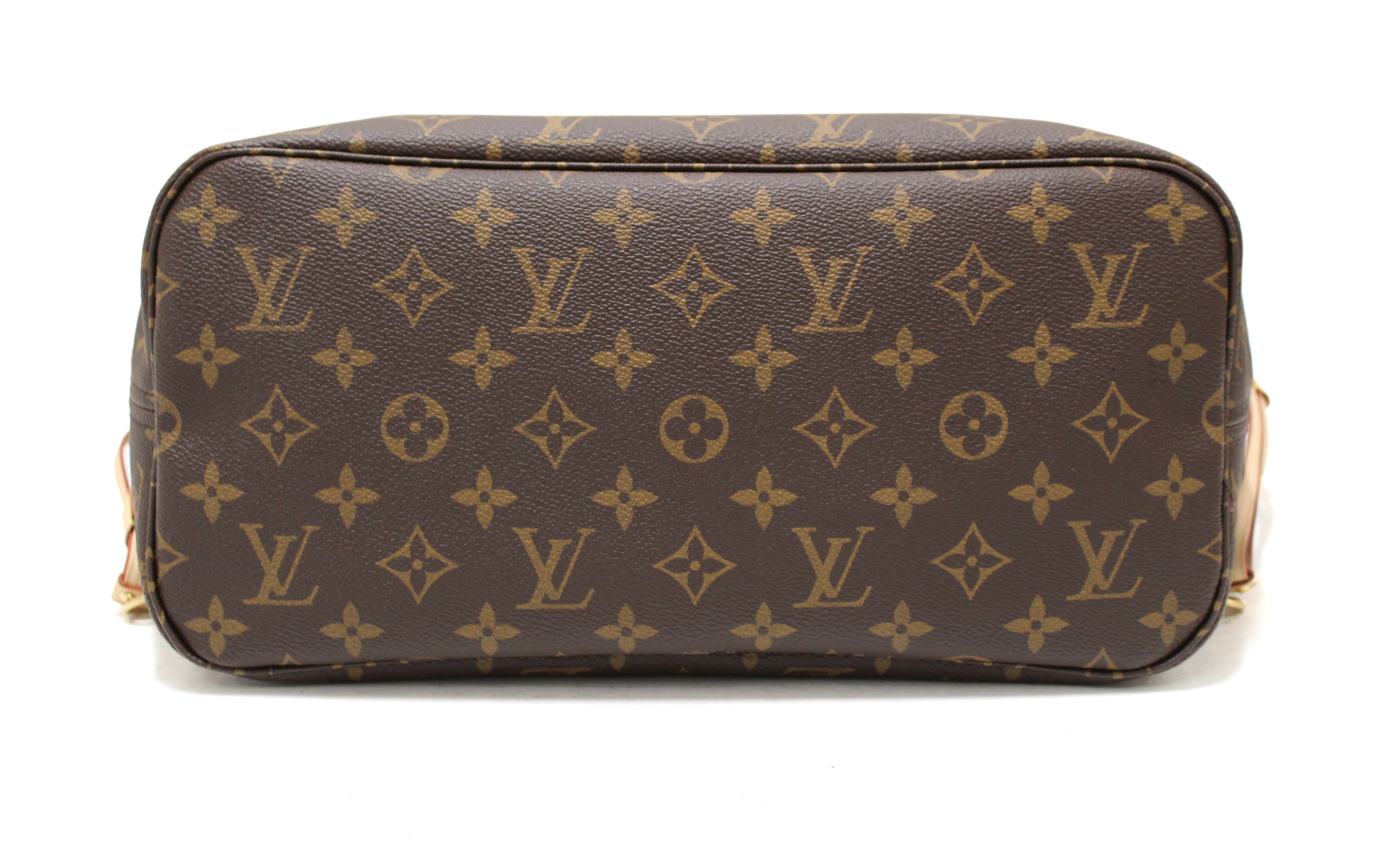 Authentic Brand New Louis Vuitton Neverfull Monogram MM Fuchsia Shoulder Tote Bag