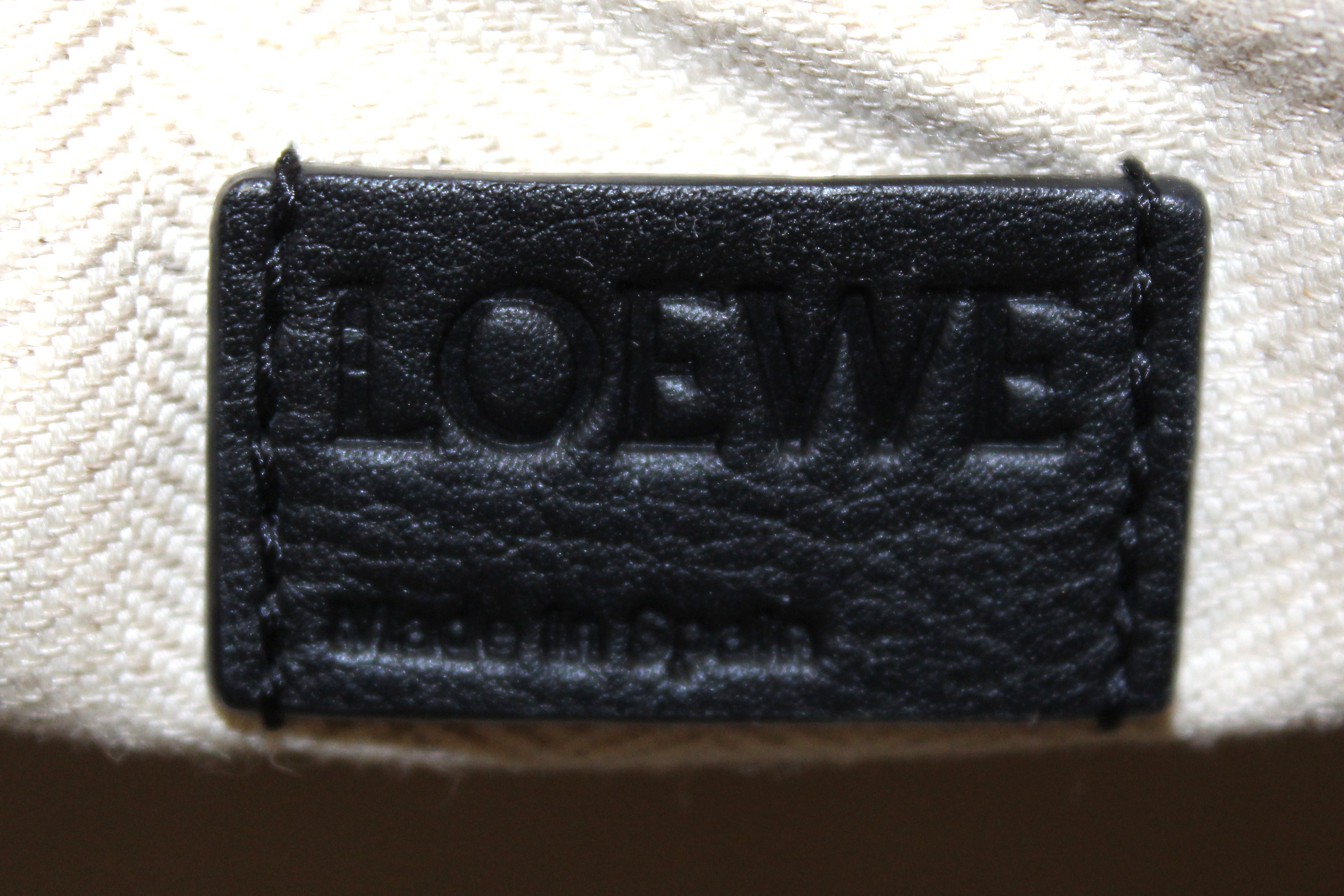 Authentic Loewe Grained Calfskin Two Tone Medium Puzzle Bag