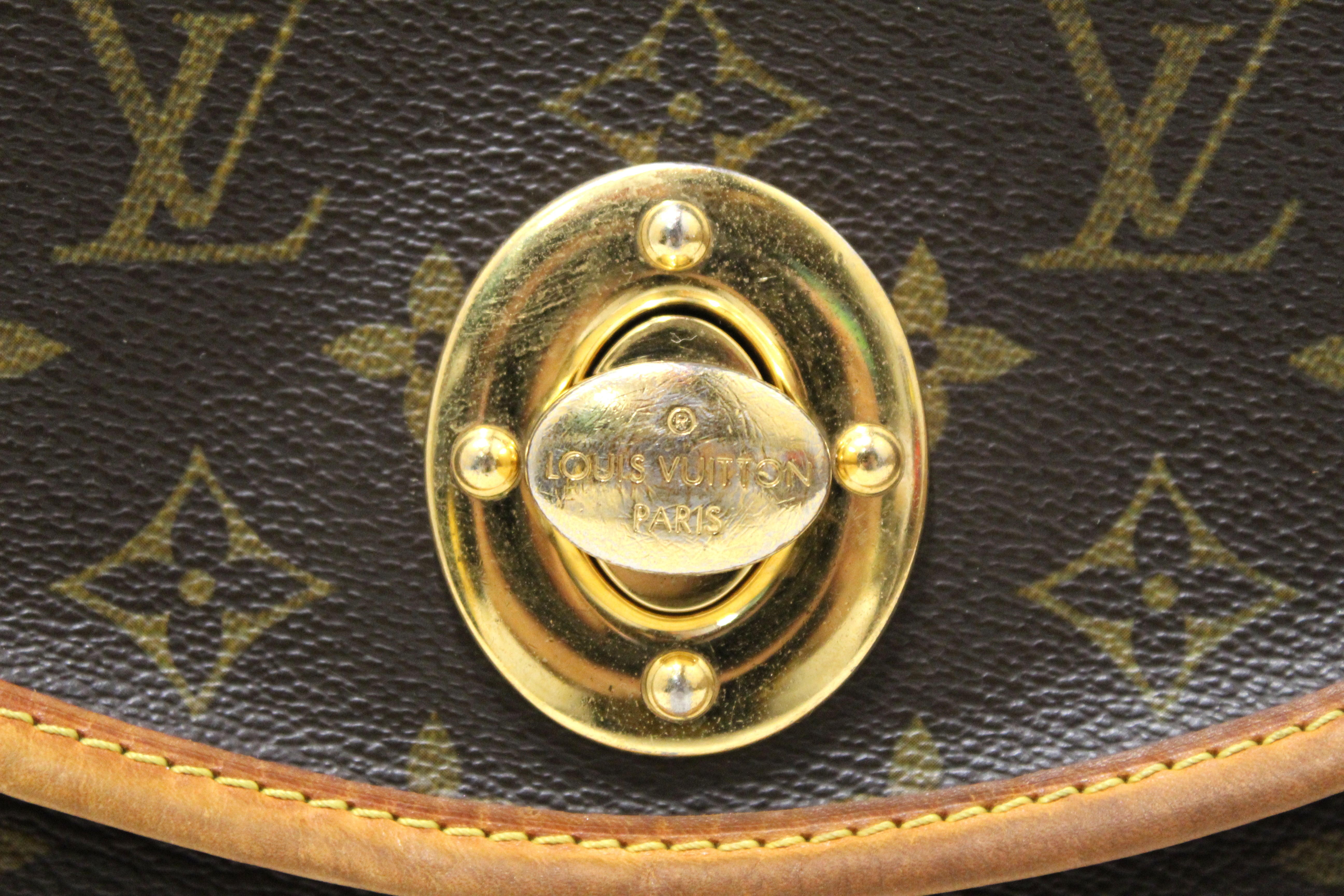 Authentic Louis Vuitton Monogram Canvas Tulum GM Shoulder Hobo Bag
