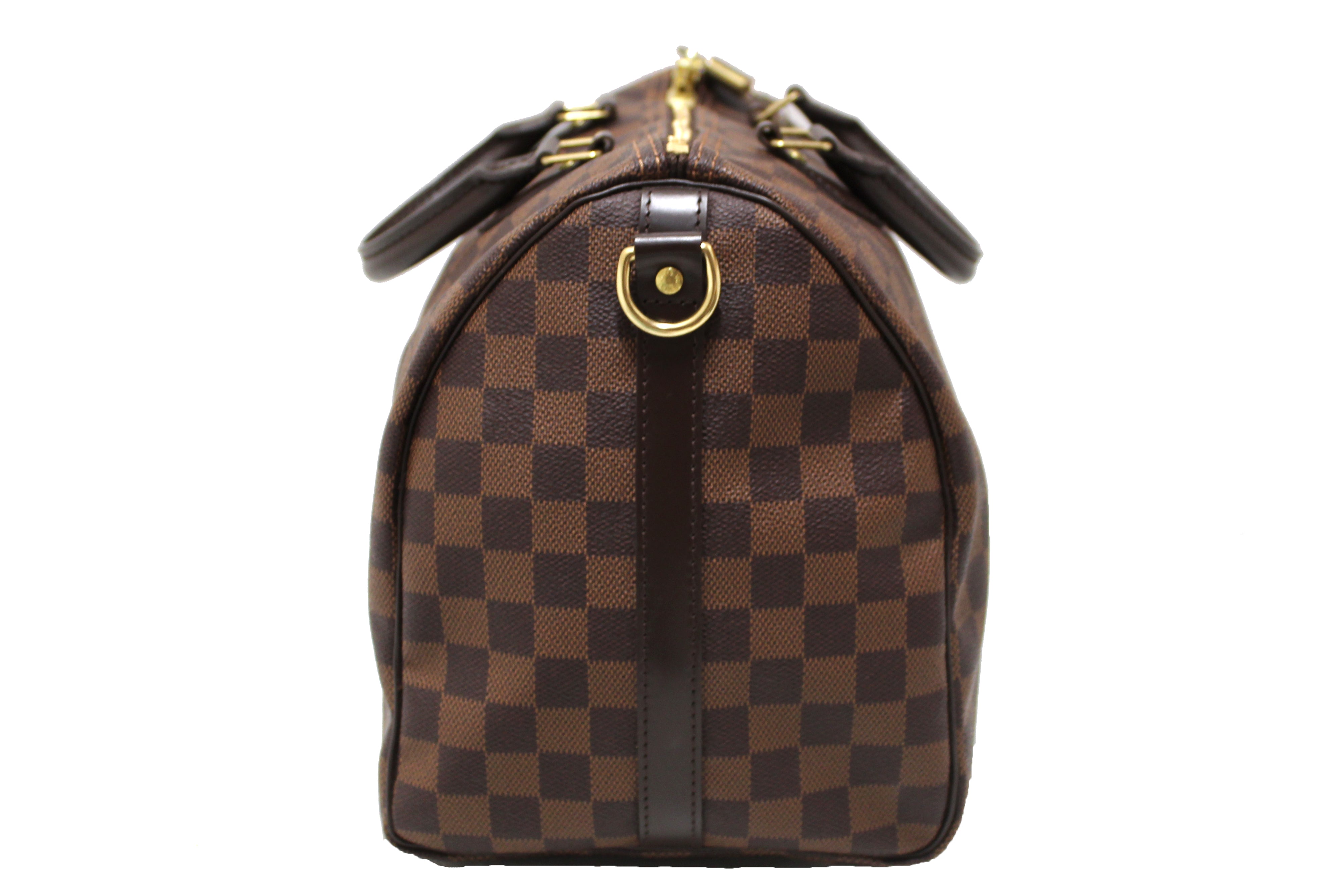 Authentic Louis Vuitton Damier Ebene Speedy 35 Bandouliere Bag