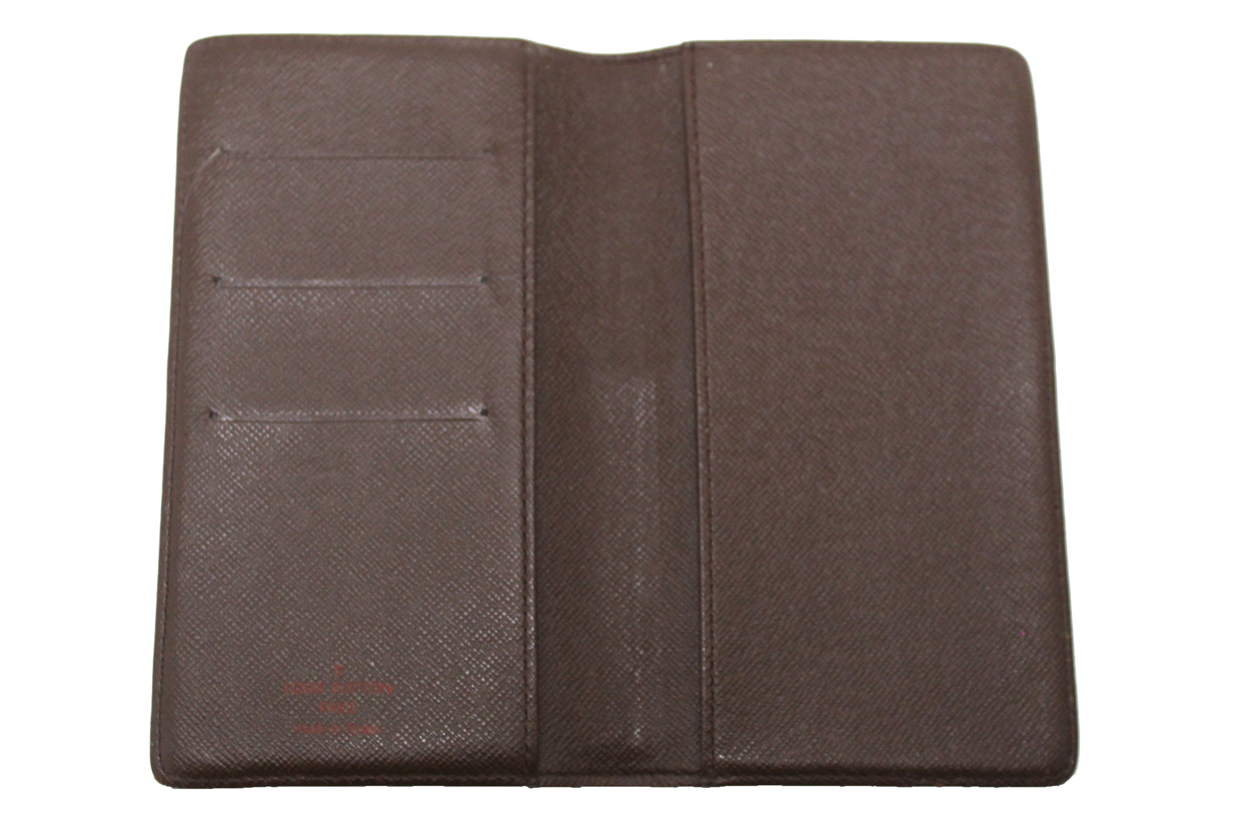 Louis Vuitton Damier Ebene Checkbook Cover (SHF-r7vjBZ)