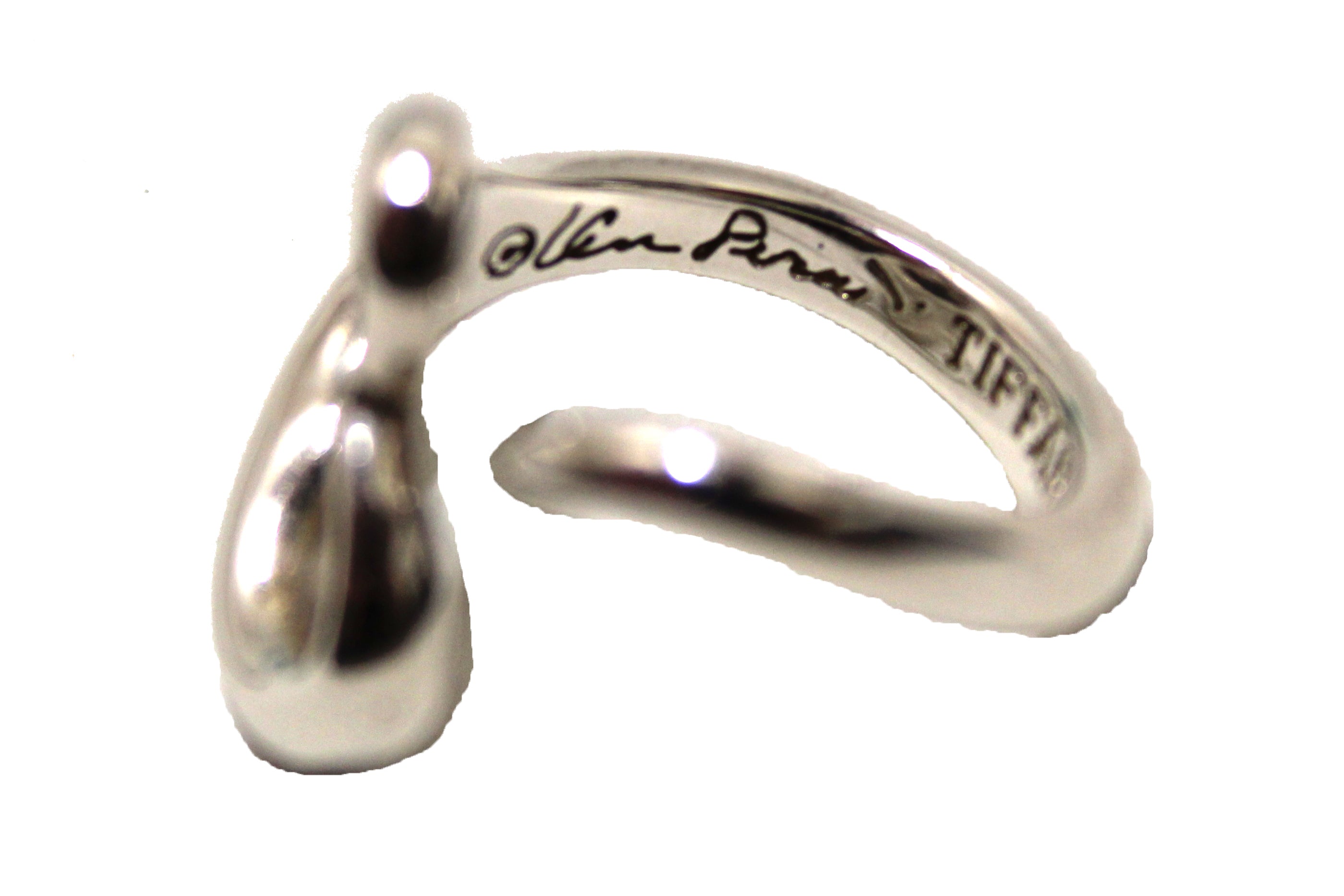 Authentic Tiffany & Co. Sterling Silver Open Heart Ring