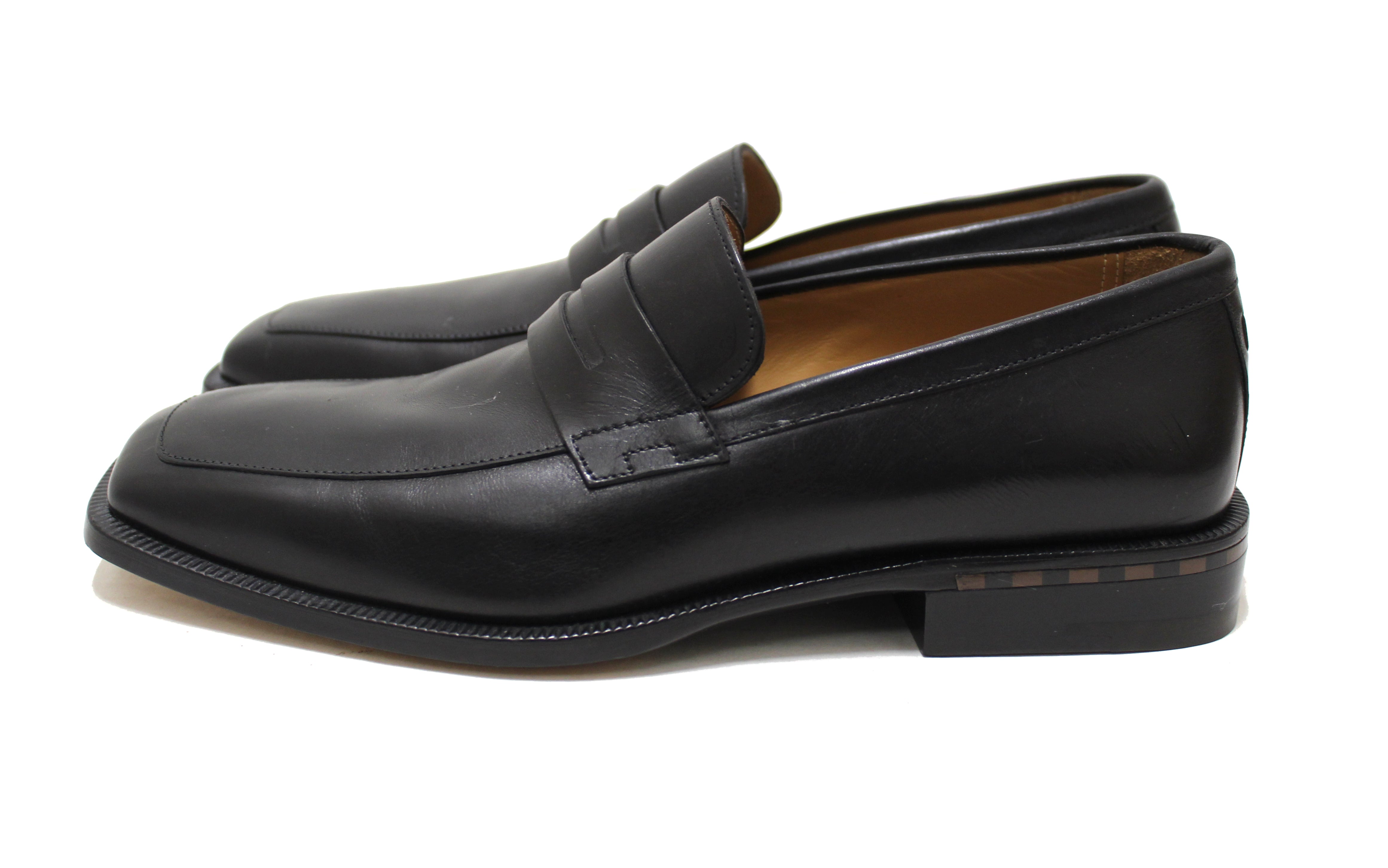 Authentic Louis Vuitton Men's Black Calf Leather Loafer Dress Shoes UK Paris Station Shop Authentic Louis Vuitton Men's Black Calf Leather Loafer Dress Shoes UK Paris Station Shop