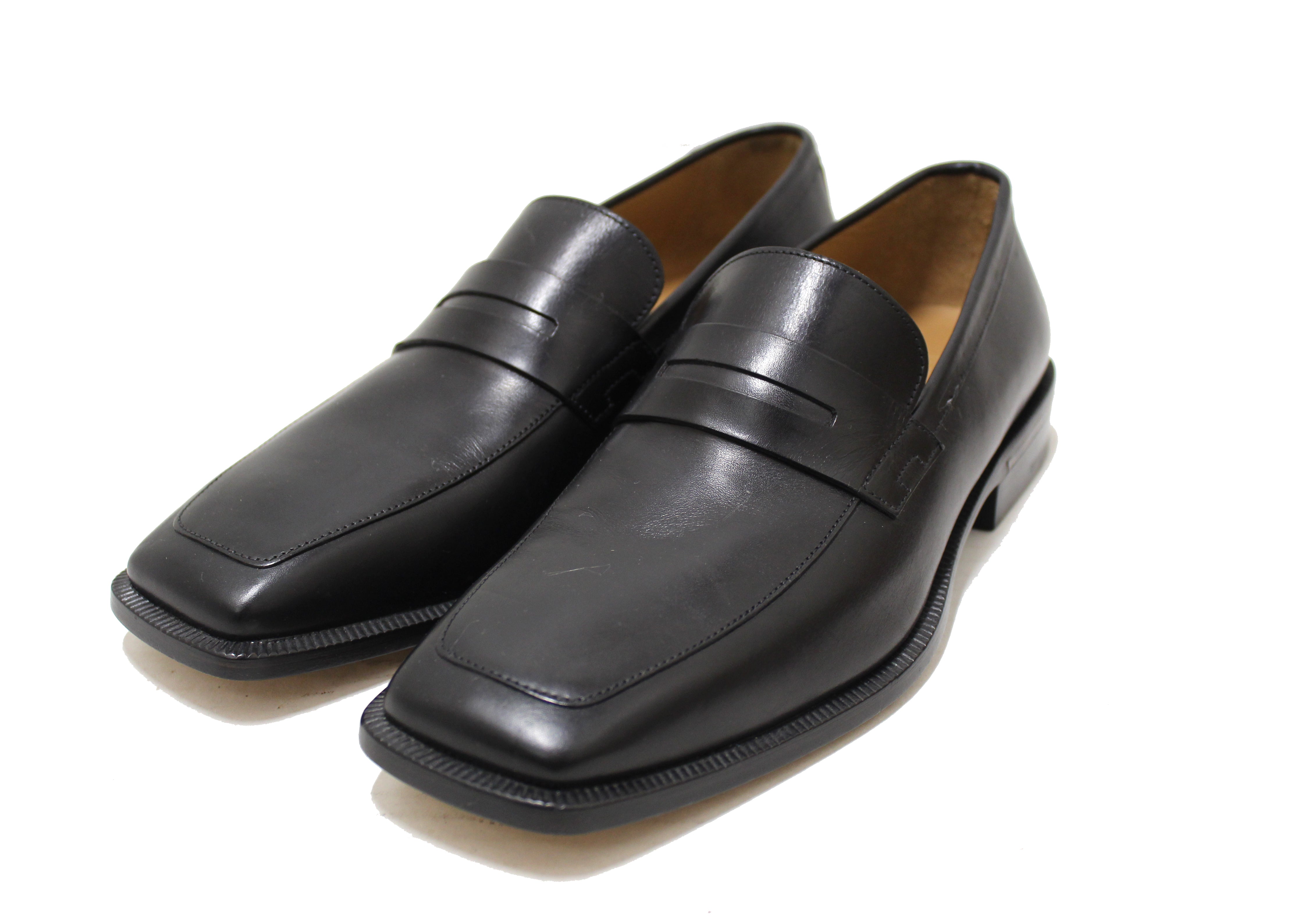 Authentic Louis Vuitton Men's Black Calf Leather Loafer Dress Shoes UK –  Paris Station Shop