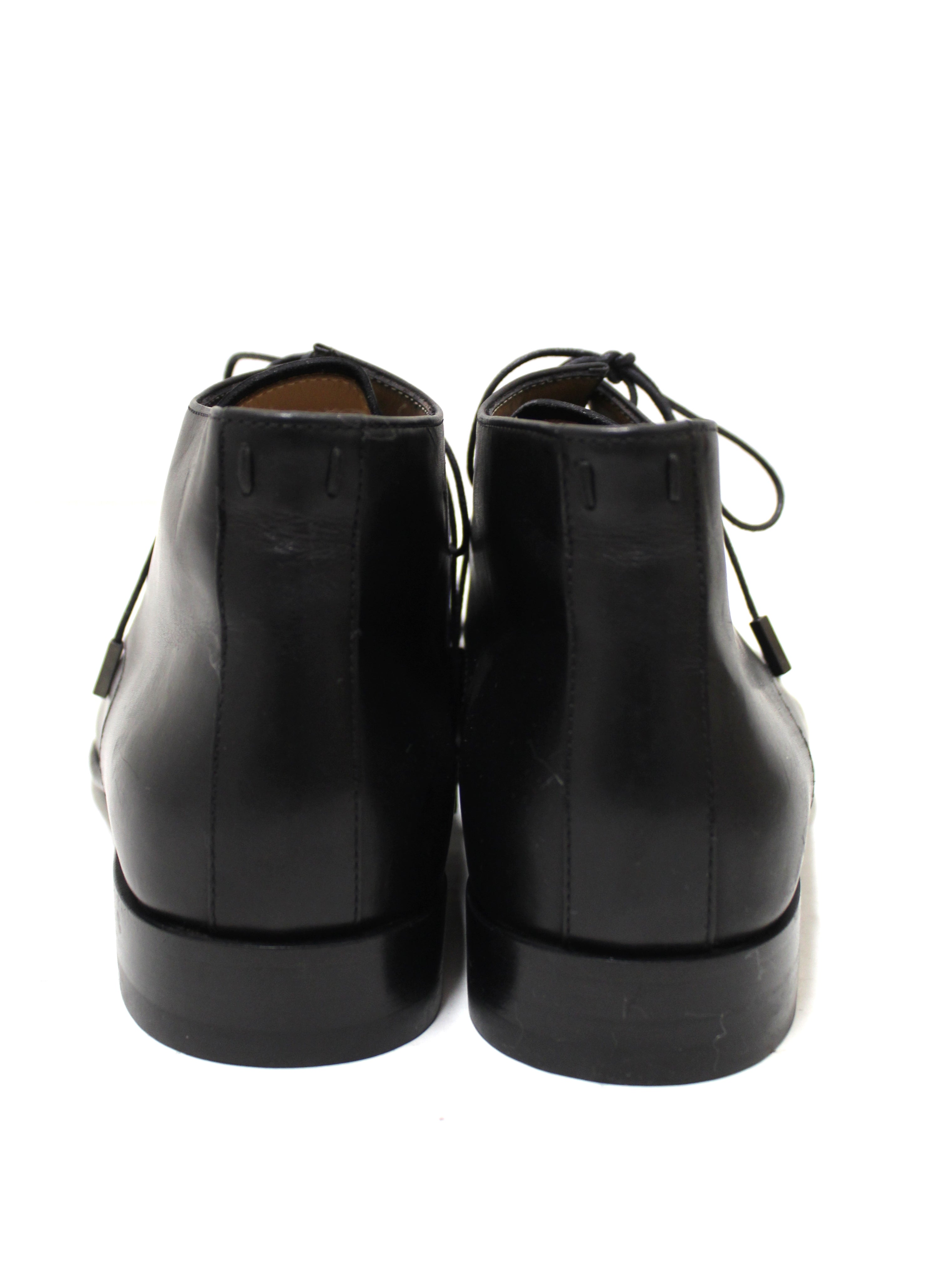 Authentic Louis Vuitton Men's Black Calf Leather Lace Dress Shoes Boots UK size 6 (US 7)