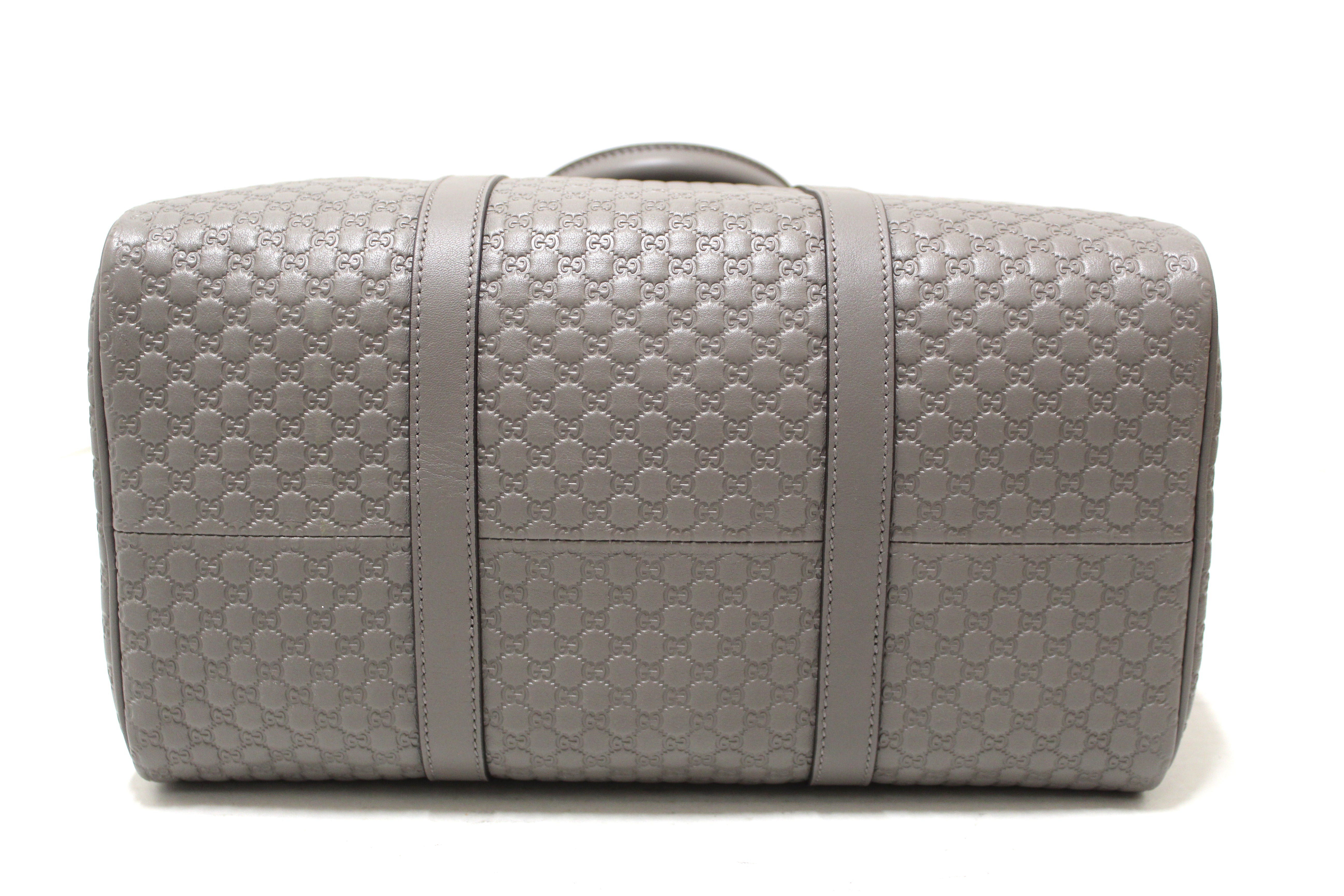 Boston leather handbag Gucci Grey in Leather - 36012935