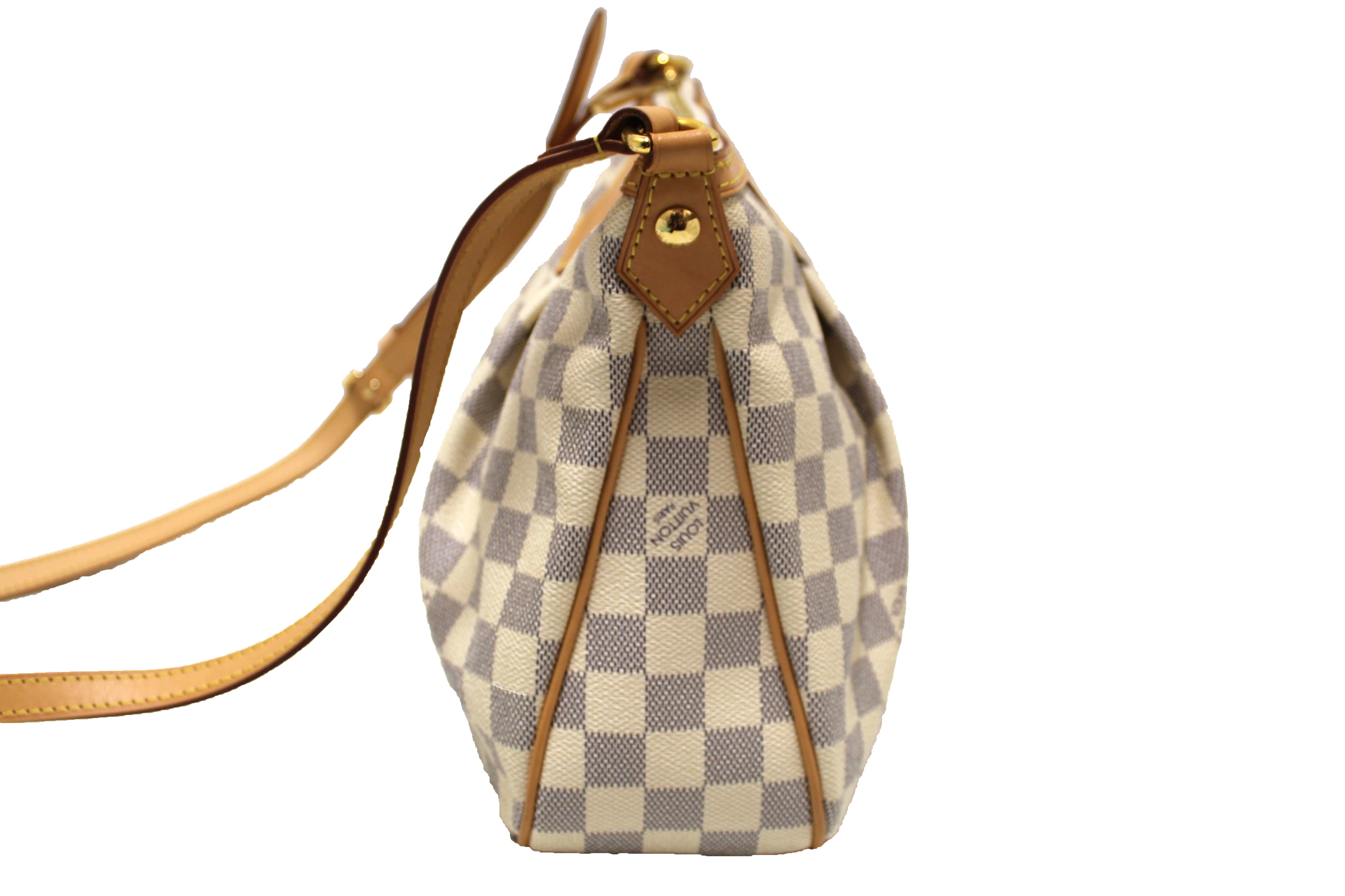 Authentic Louis Vuitton Damier Azur Canvas Siracusa PM Messenger Bag