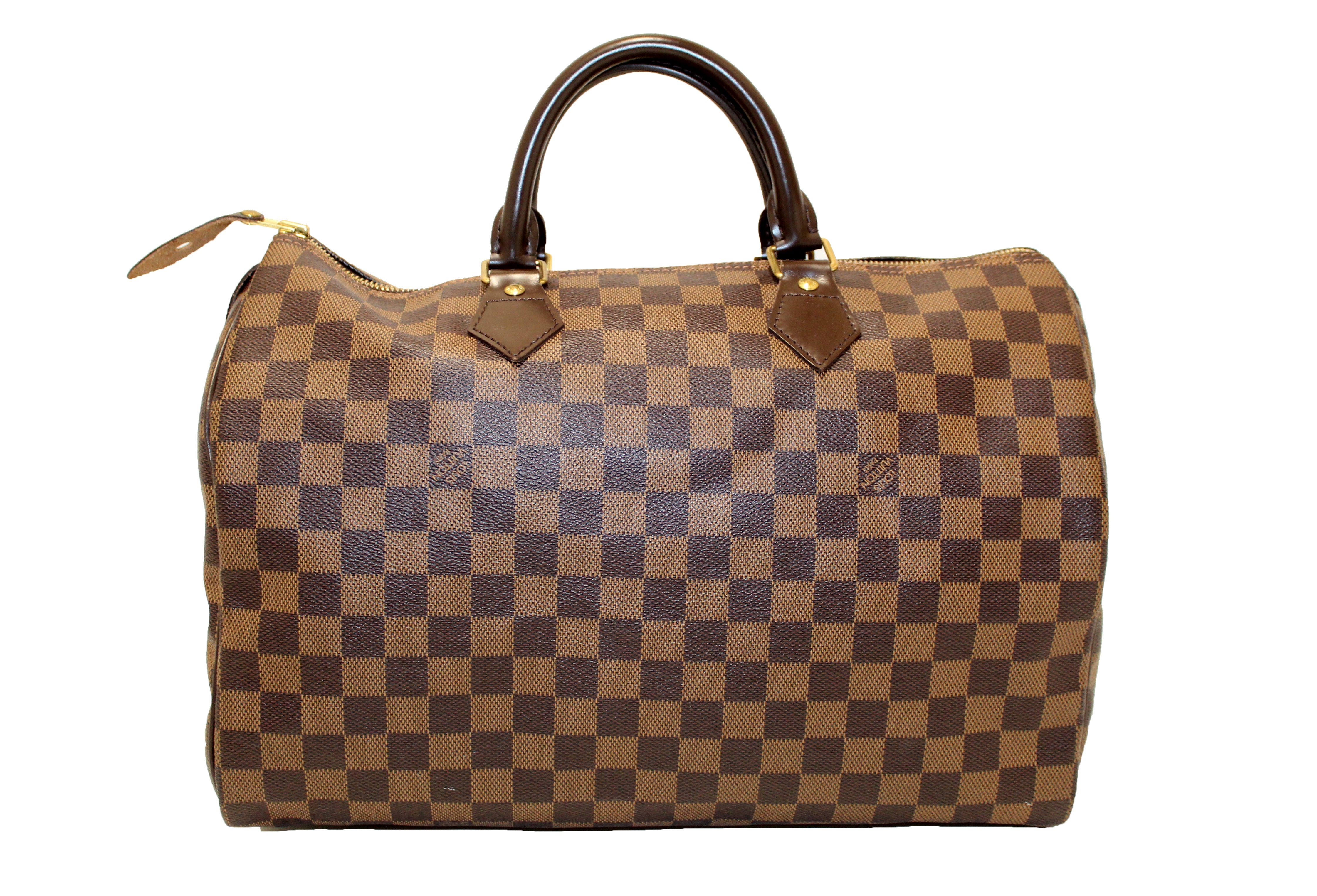 Authentic Louis Vuitton Damier Ebene Speedy 35 Handbag