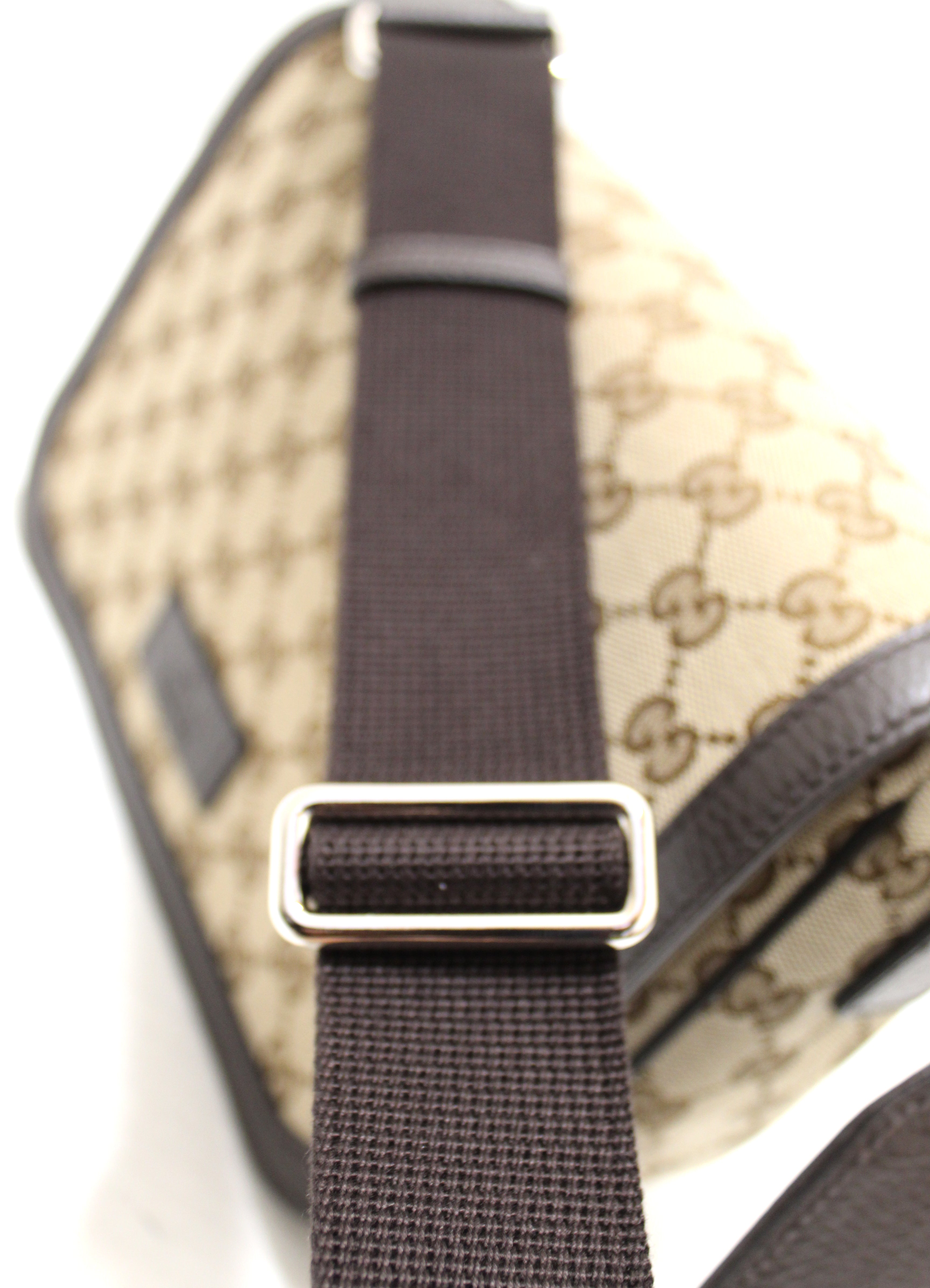 Gucci Original GG Canvas Cross Body Unisex Messenger Bag 449172 