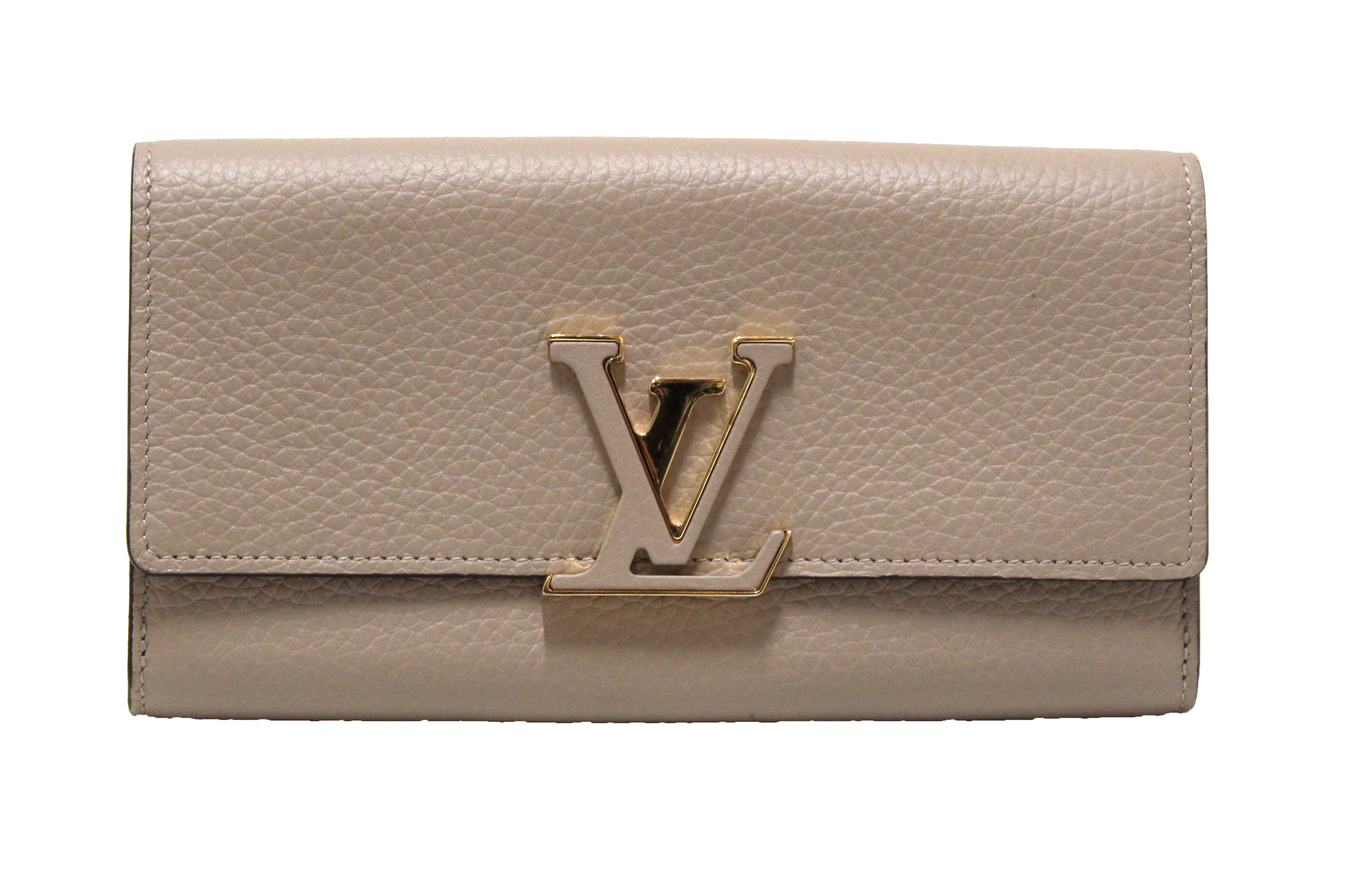 Louis Vuitton LV Vertical Wallet Pebble Taurillon