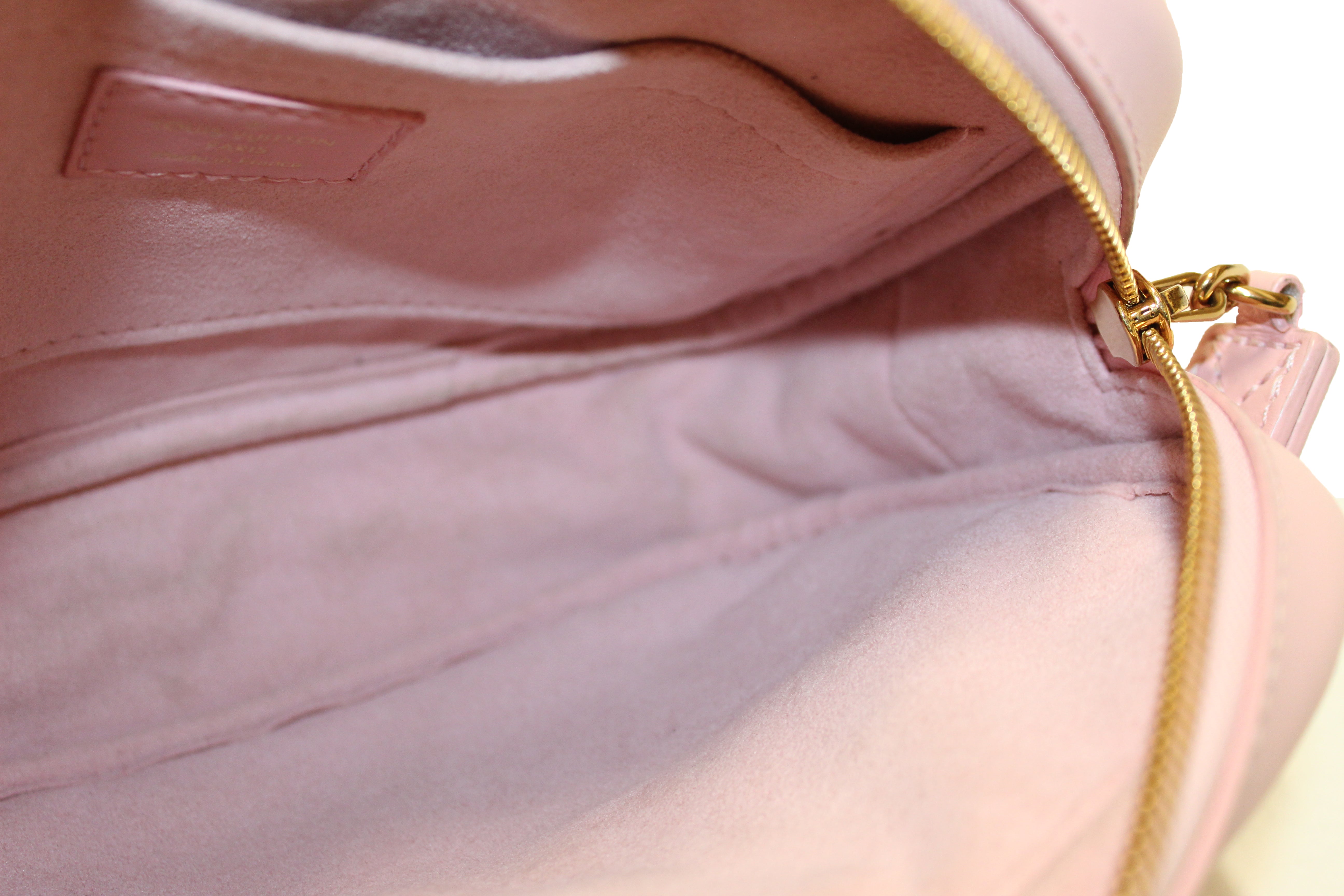 Authentic Louis Vuitton Pink Calfskin New Wave Camera Bag
