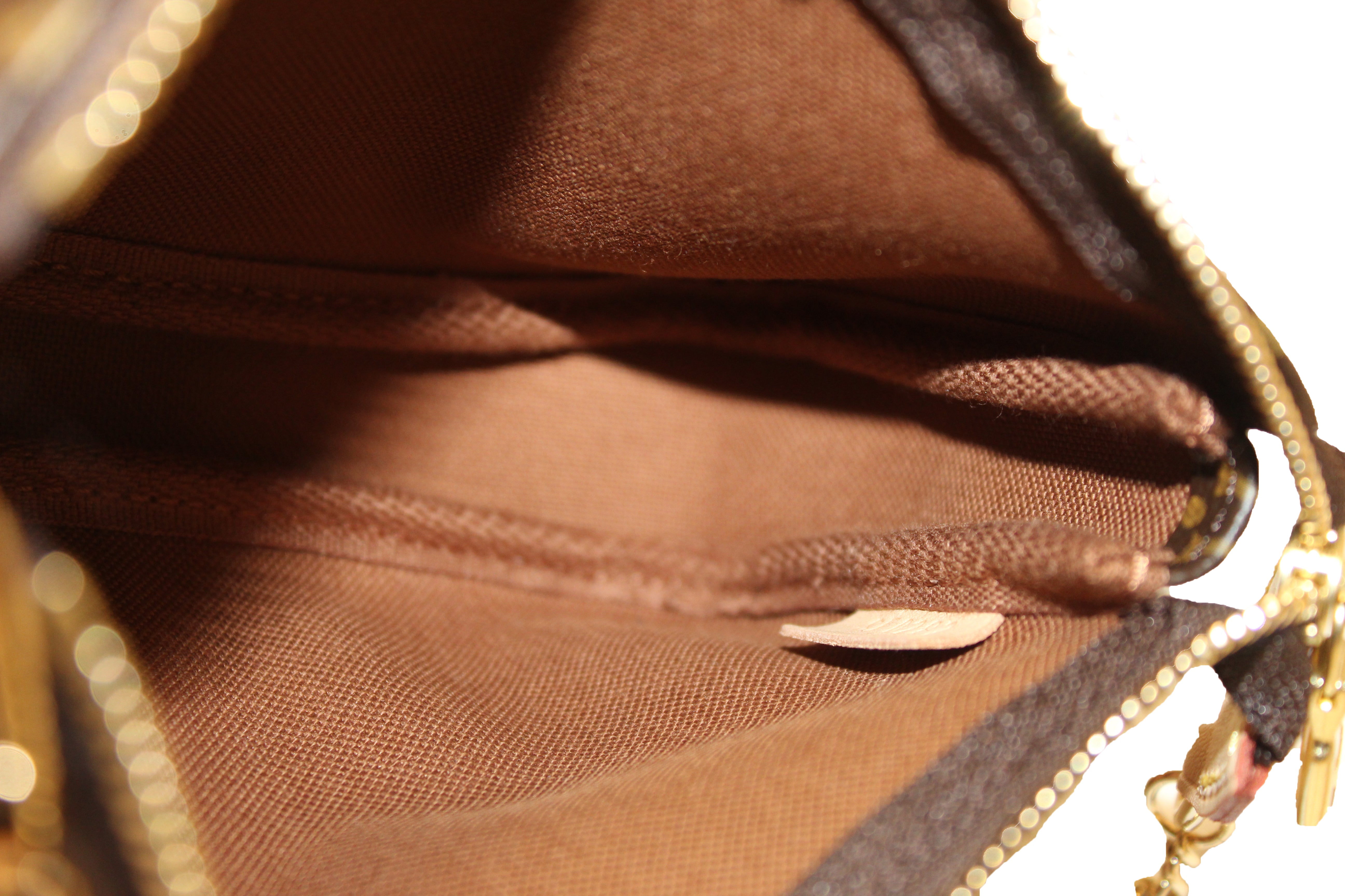 Authentic NEW Louis Vuitton Classic Monogram Canvas Mini Pochette Clutch Bag