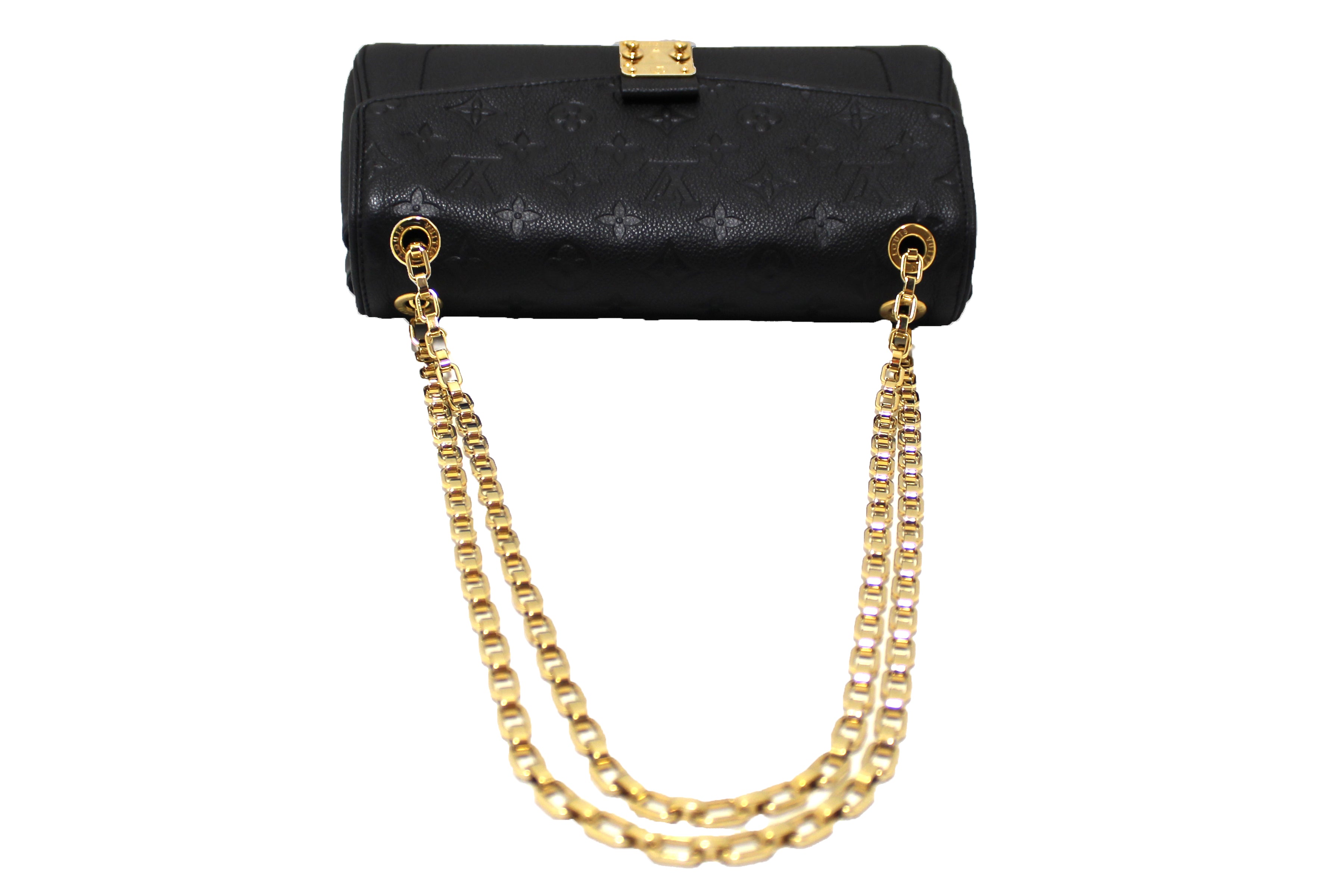Louis Vuitton Saint Germain Handbag Monogram Empreinte Leather PM Black  4438560