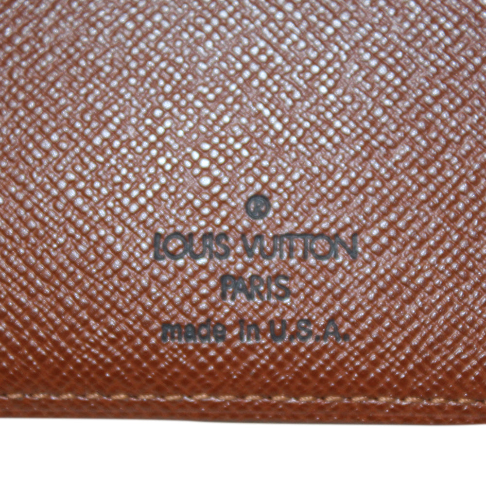 Authentic Louis Vuitton Classic Monogram Canvas Checkbook Holder