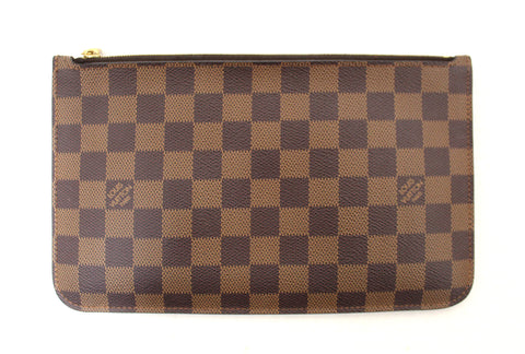 Authentic Louis Vuitton Damier Ebene Neverfull Pouch Pochette