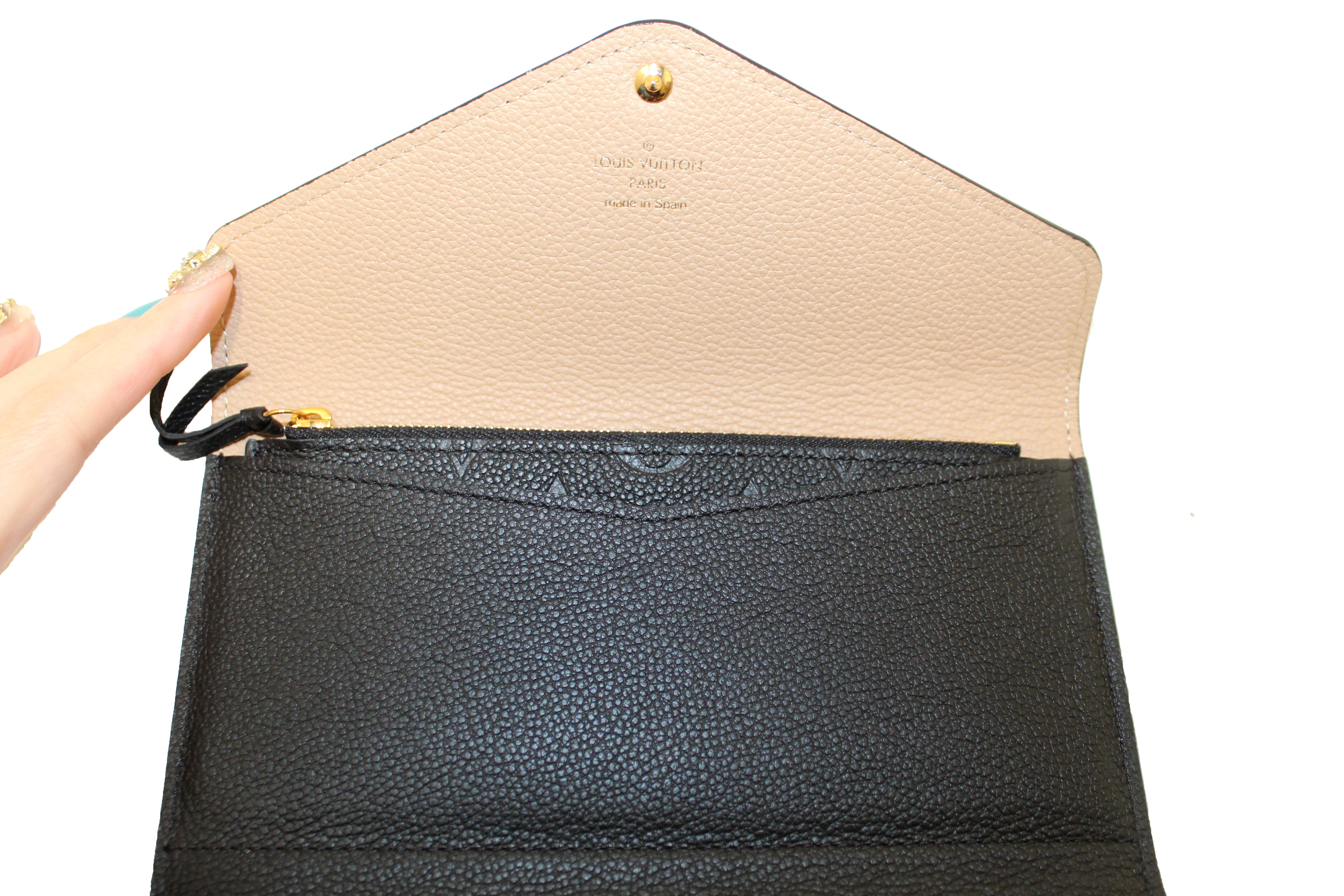 Louis Vuitton Black Empreinte Leather Josephine Wallet