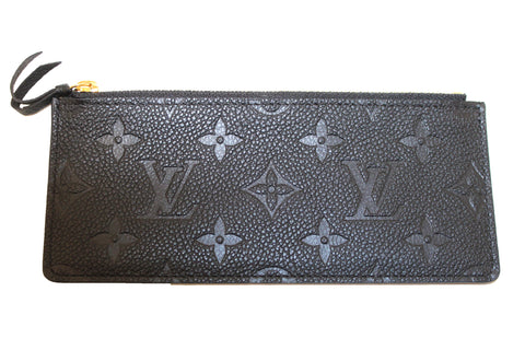 Authentic Louis Vuitton Black Monogram Empreinte Leather Josephine Wallet