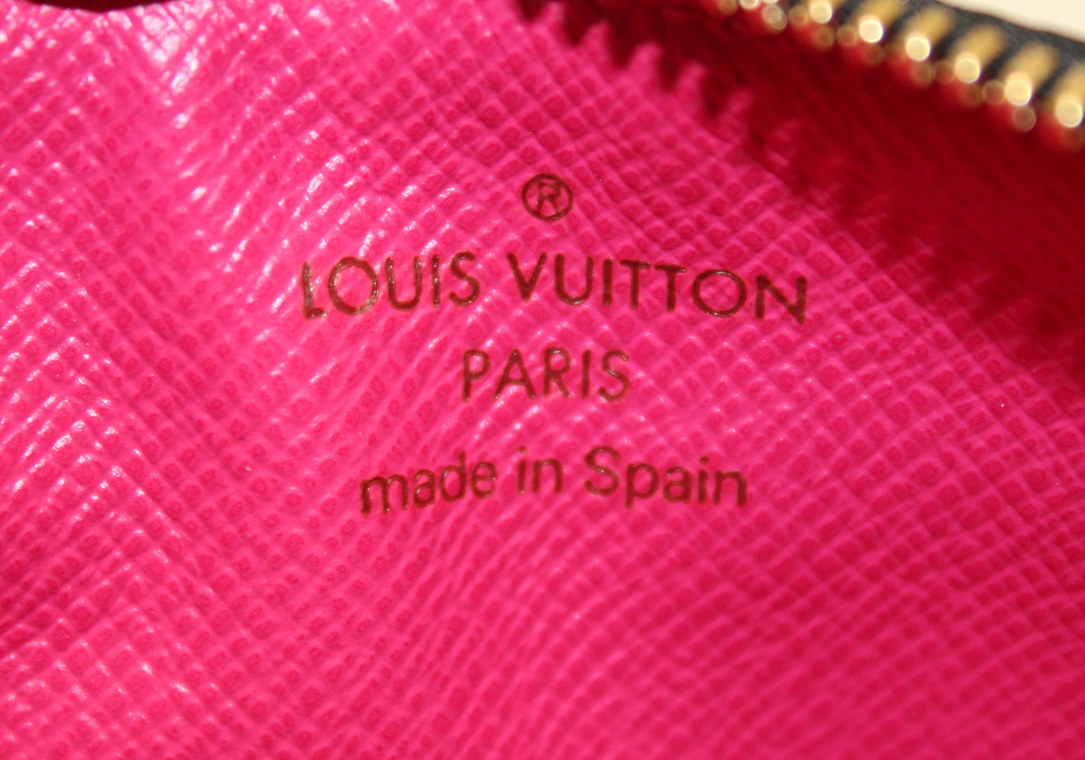 Authentic NEW Louis Vuitton Black Multicolor Cles Coin Key Pouch Case