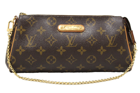 Authentic Louis Vuitton Classic Monogram Eva Clutch Shoulder Bag