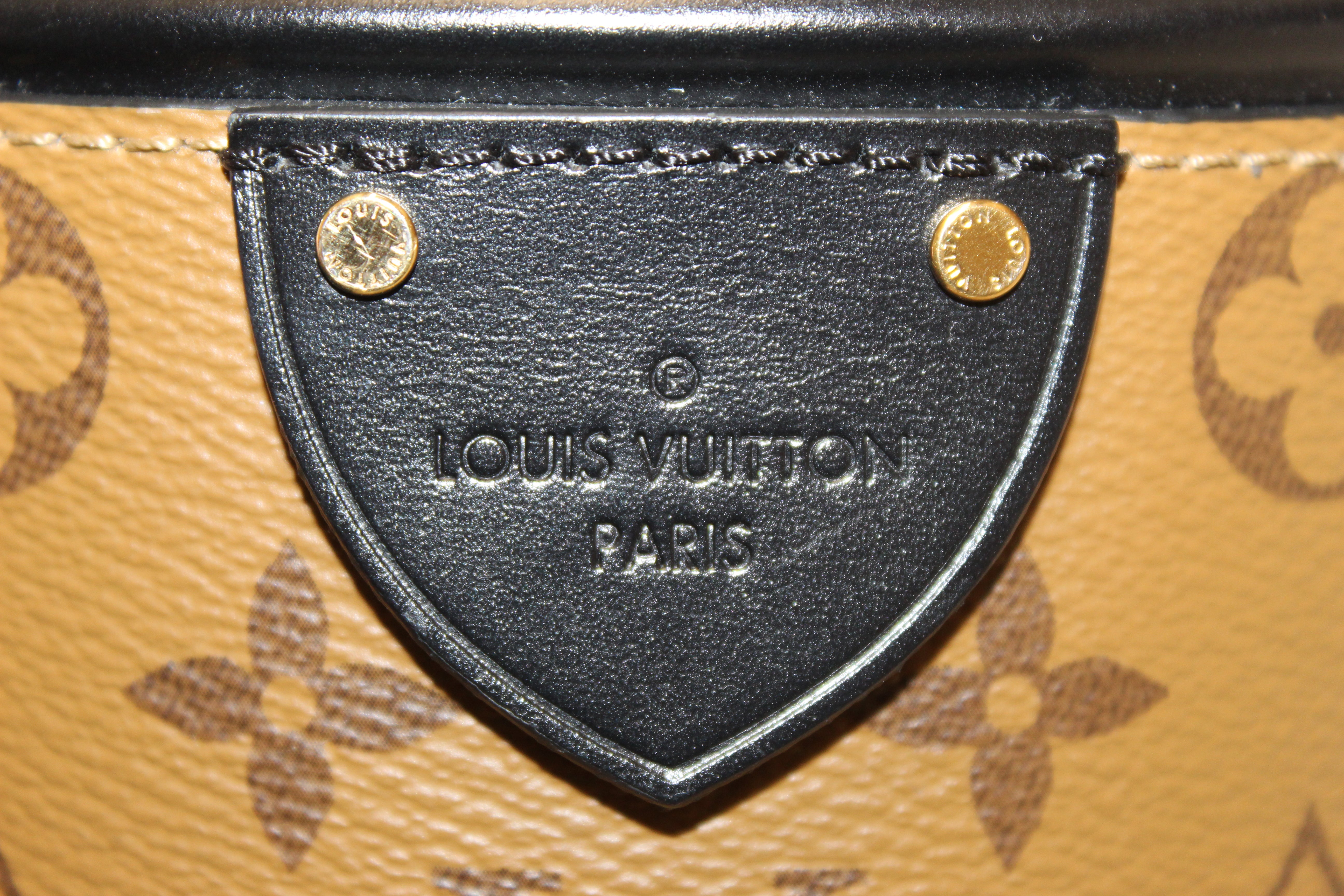 Louis Vuitton Patent Calfskin Monogram Cannes Black
