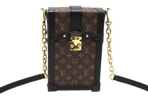 Authentic Louis Vuitton Classic Monogram Vertical Trunk Pochette