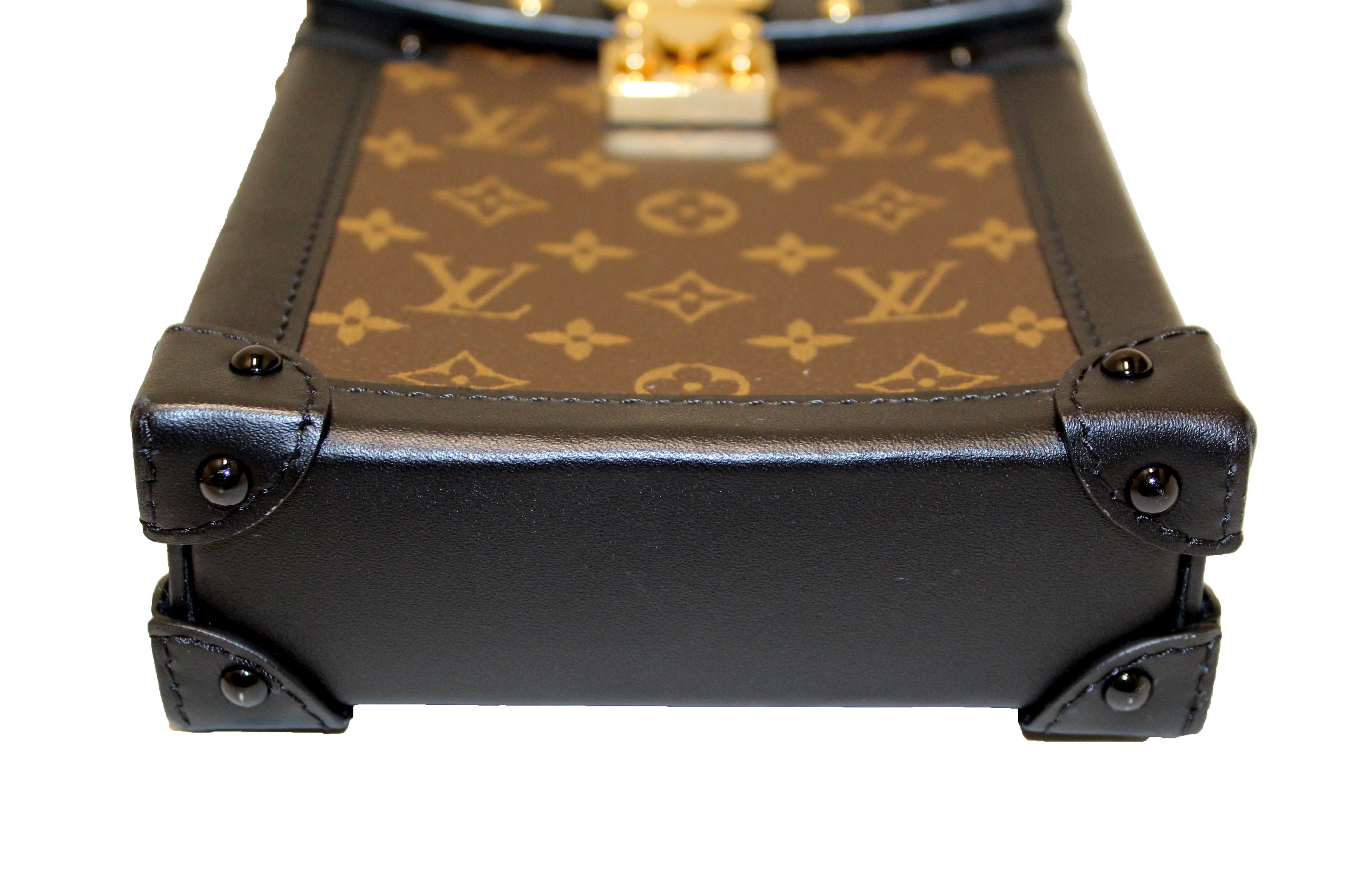 Pochette trunk verticale leather crossbody bag Louis Vuitton Brown