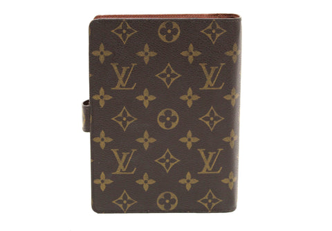 Authentic Louis Vuitton Monogram Canvas Medium Ring Agenda Cover