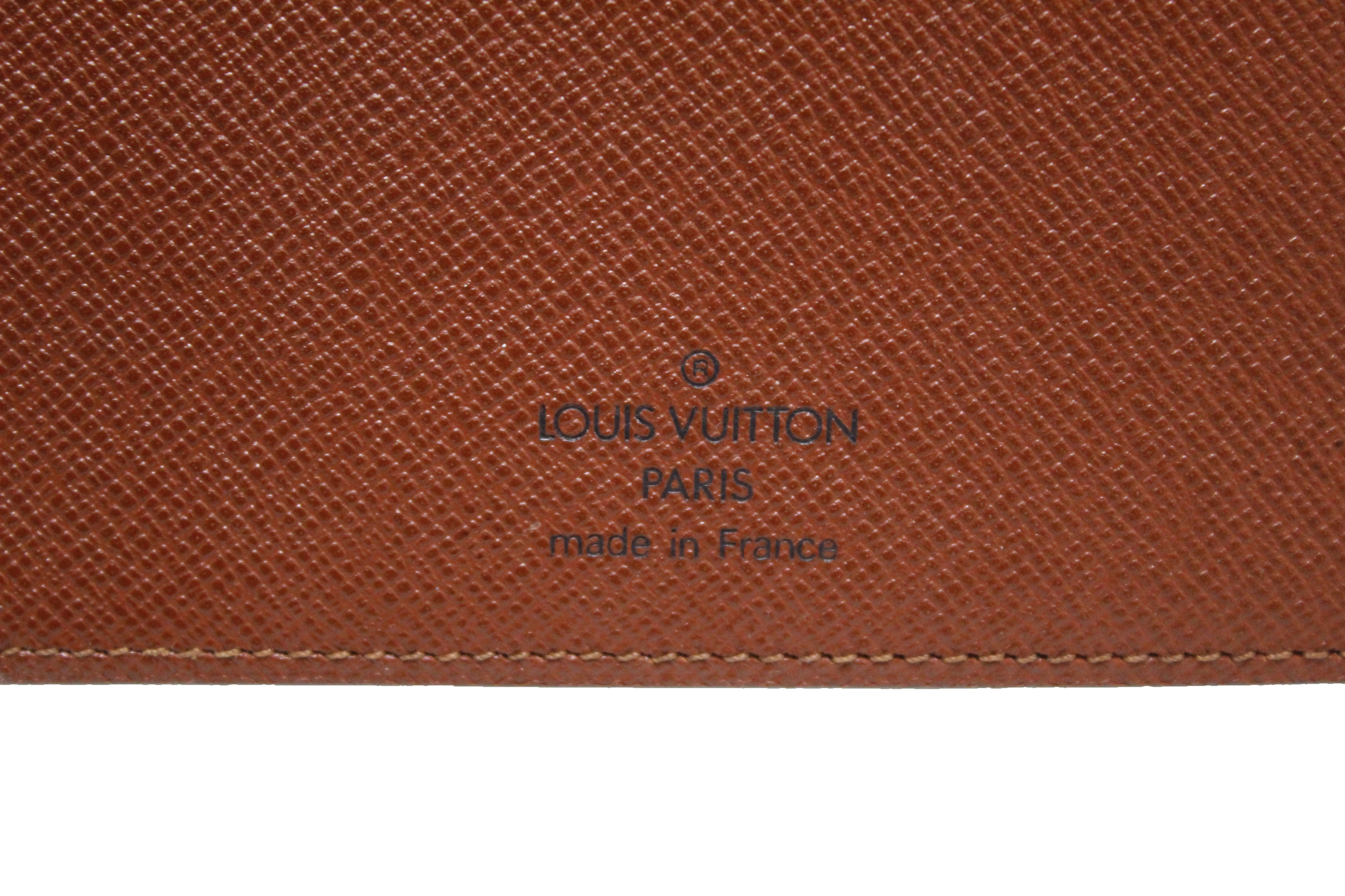 Authentic Louis Vuitton Monogram Canvas Medium Ring Agenda Cover