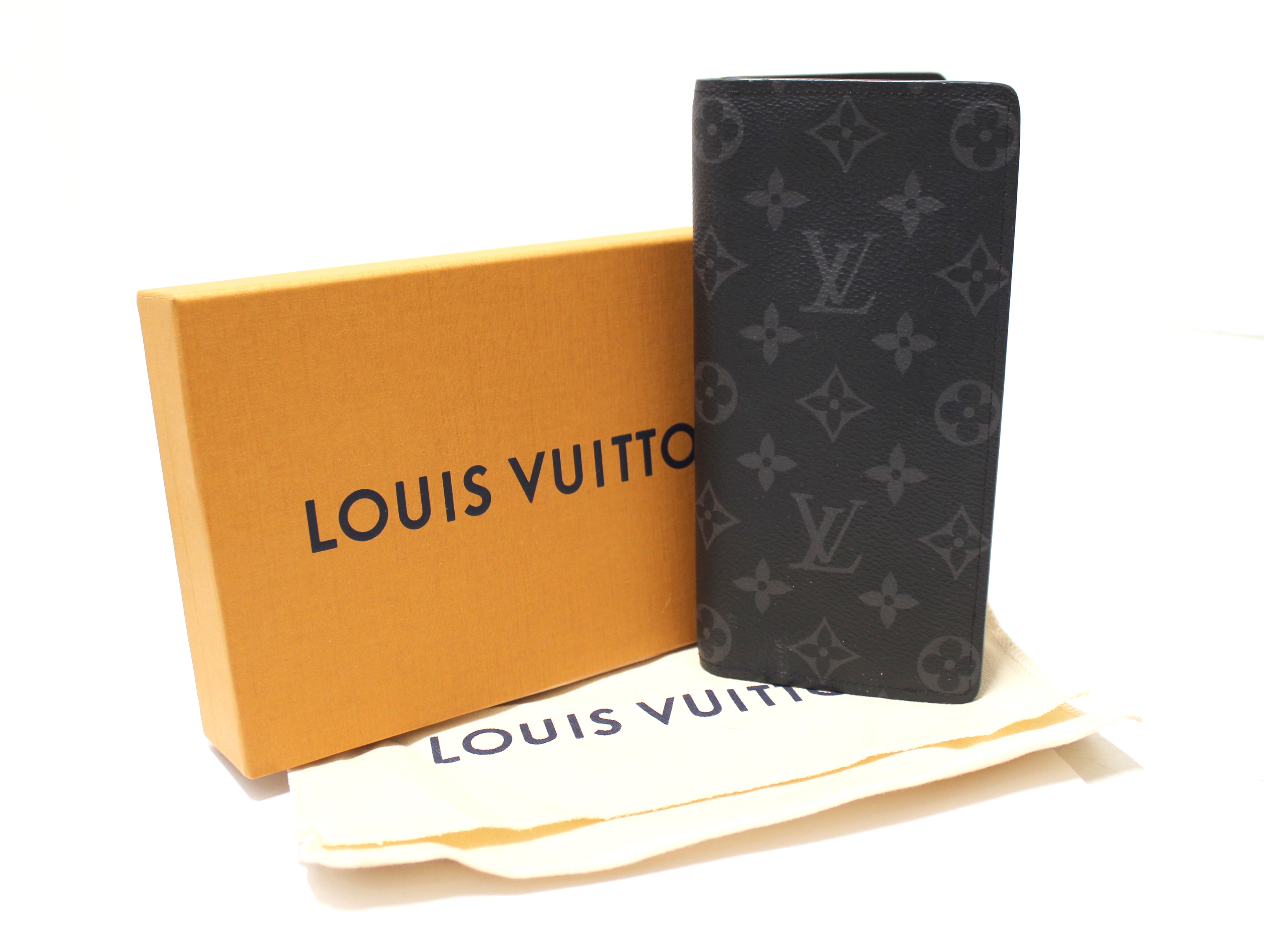 LUXURY LONG WALLET - Louis Vuitton Brazza Wallet Monogram Eclipse  [88Reviews] 