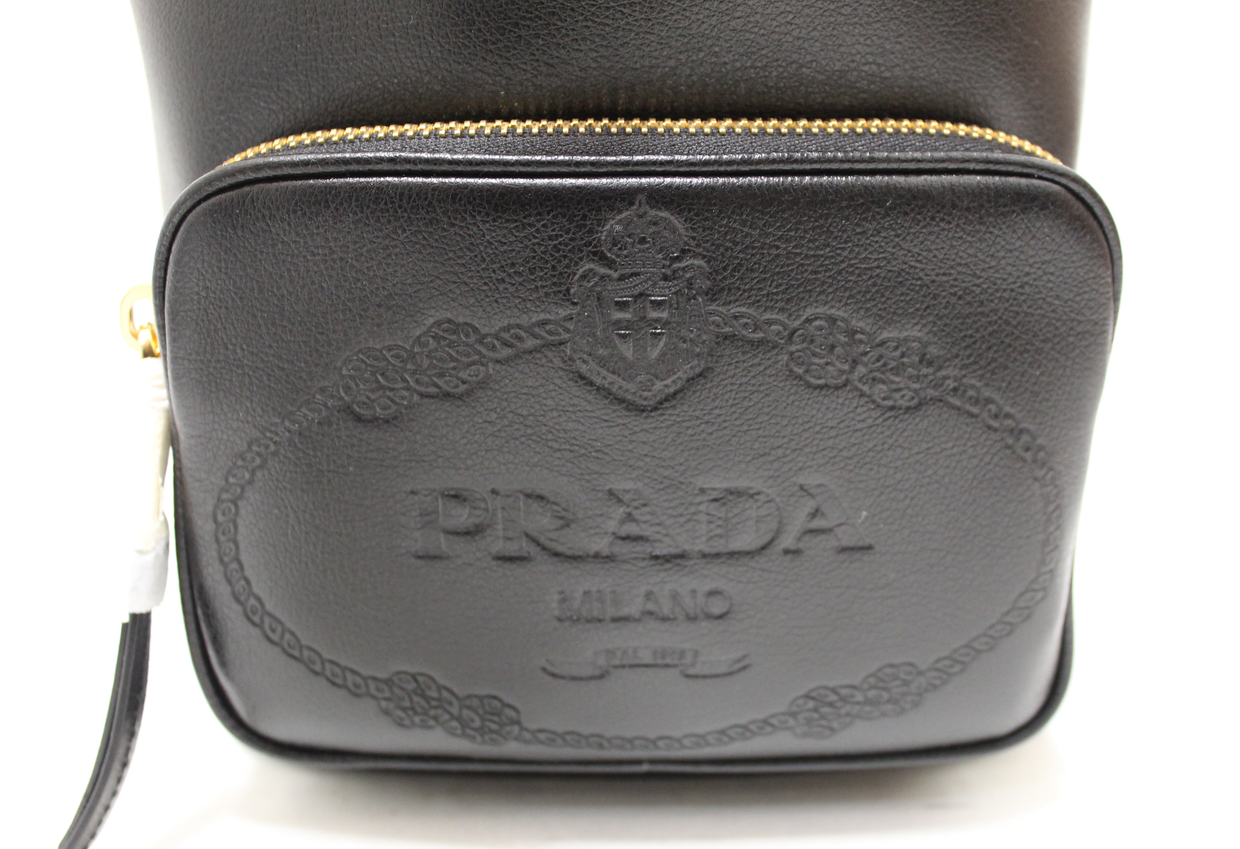 Authentic New Prada Black Tessuto Nylon Bandoliera Messenger Bag