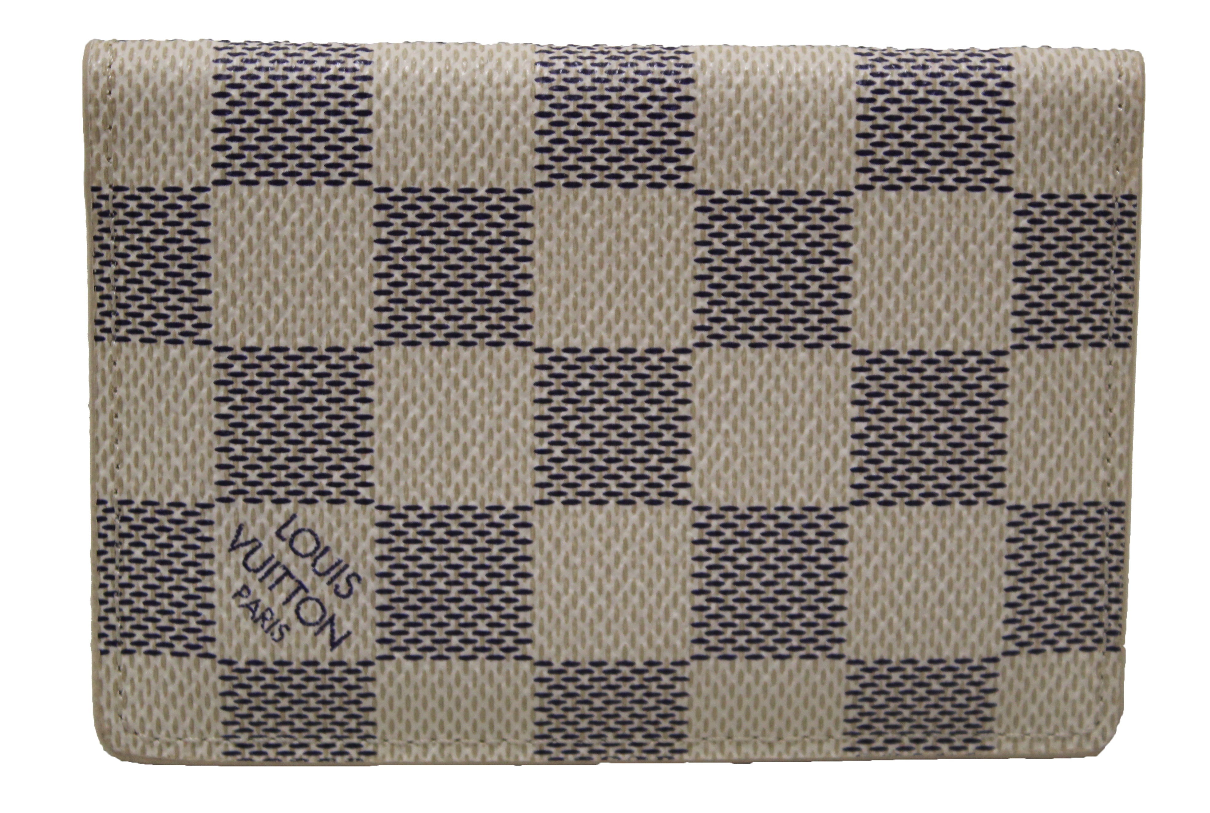 Authentic Louis Vuitton Damier Azur Canvas Pocket Organizer Card