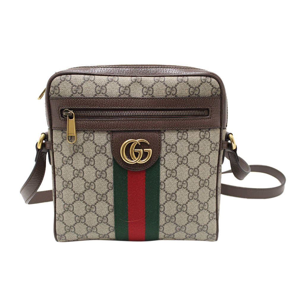 GG Supreme Monogram Web Ophidia Crossbody Bag (Authentic Pre-Owned)