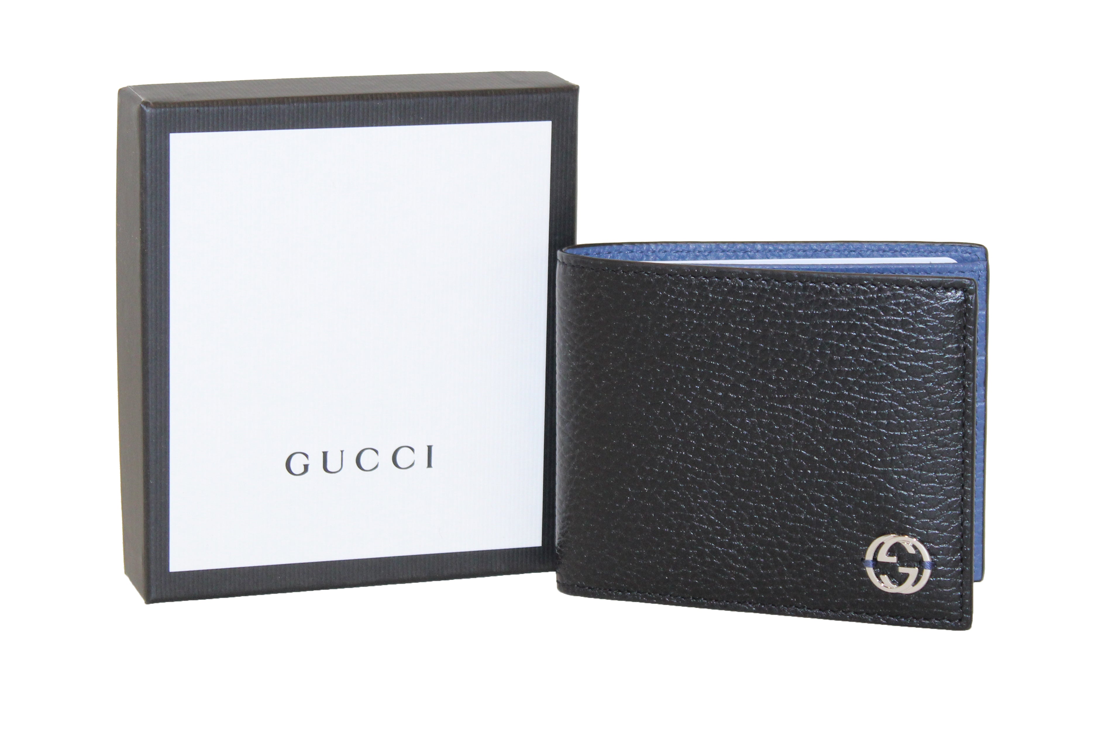 New Authentic Gucci Black Bi-Fold Wallet 610464 – Paris Station